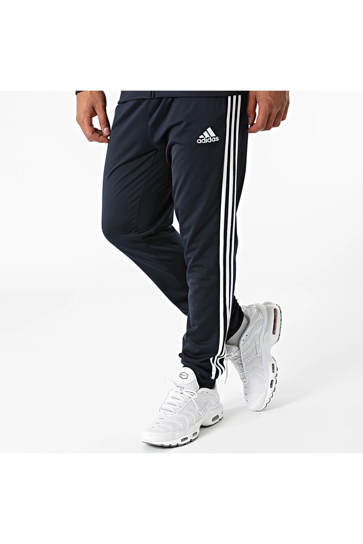 adidas-طقم بدلة رياضية كاجوال للرجال M 3S Tr Tt Ts GK9658 أزرق داكن 4