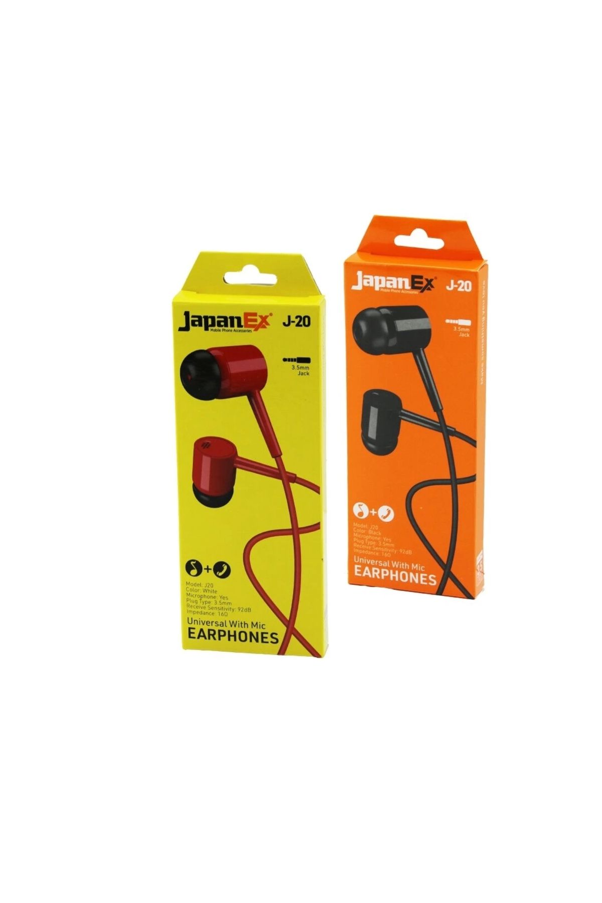 TİMİON Japanex J-20 Kulak İçi Mikrofonlu Stereo Kulaklık Kablolu= 1mt Aux Giriş (4172)