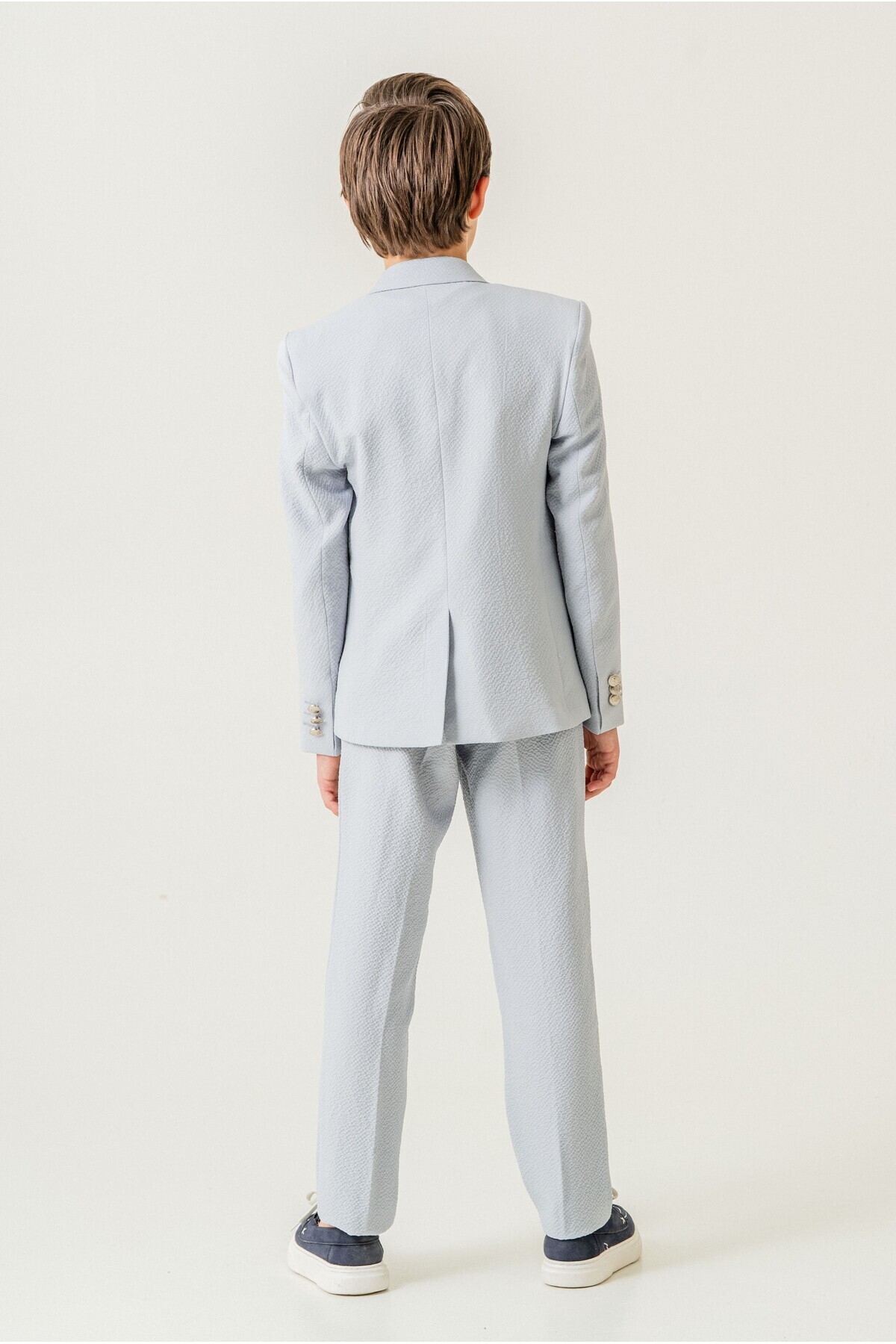 carino's kids-Seersucker Double Breasted Boy's Suit Lycra 6