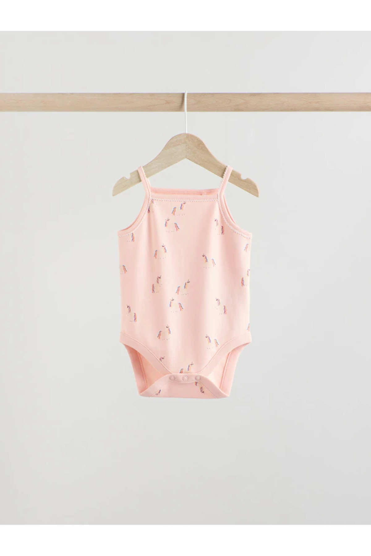 Next Baby %100 Organik Pamuk Çok Renkli Unicorn/Peri Desenli Askılı 5'li Bebek Body Zıbın ALYE58051 fotoğrafı 6 (önizleme)