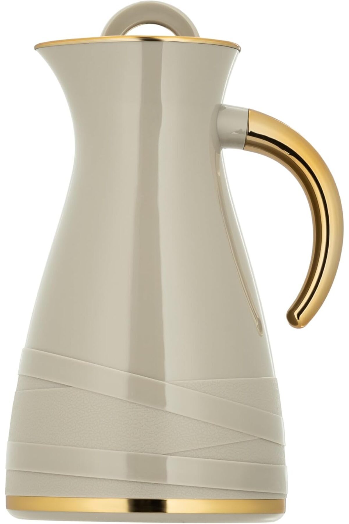 ALSAIF Deva Coffee And Tea Vaccum Flask In Grey/gold / Leak-proof And Keeps Drinks Hot 1 Liter
