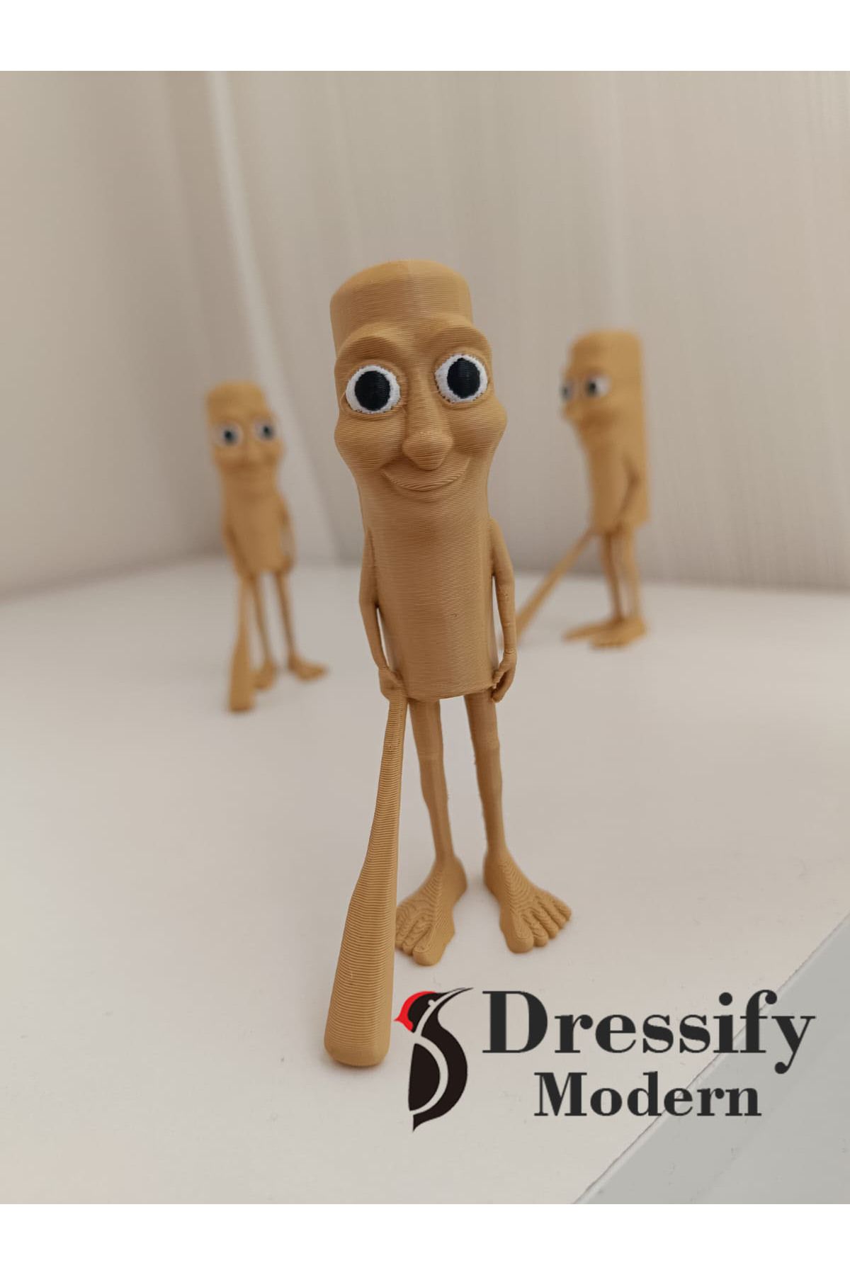 DRESSIFY MODERN TUNG TUNG TUNG SAHUR 1 ADET 10 CM SÜTLÜ KAHVE PLA DEKORATİF FİGÜR