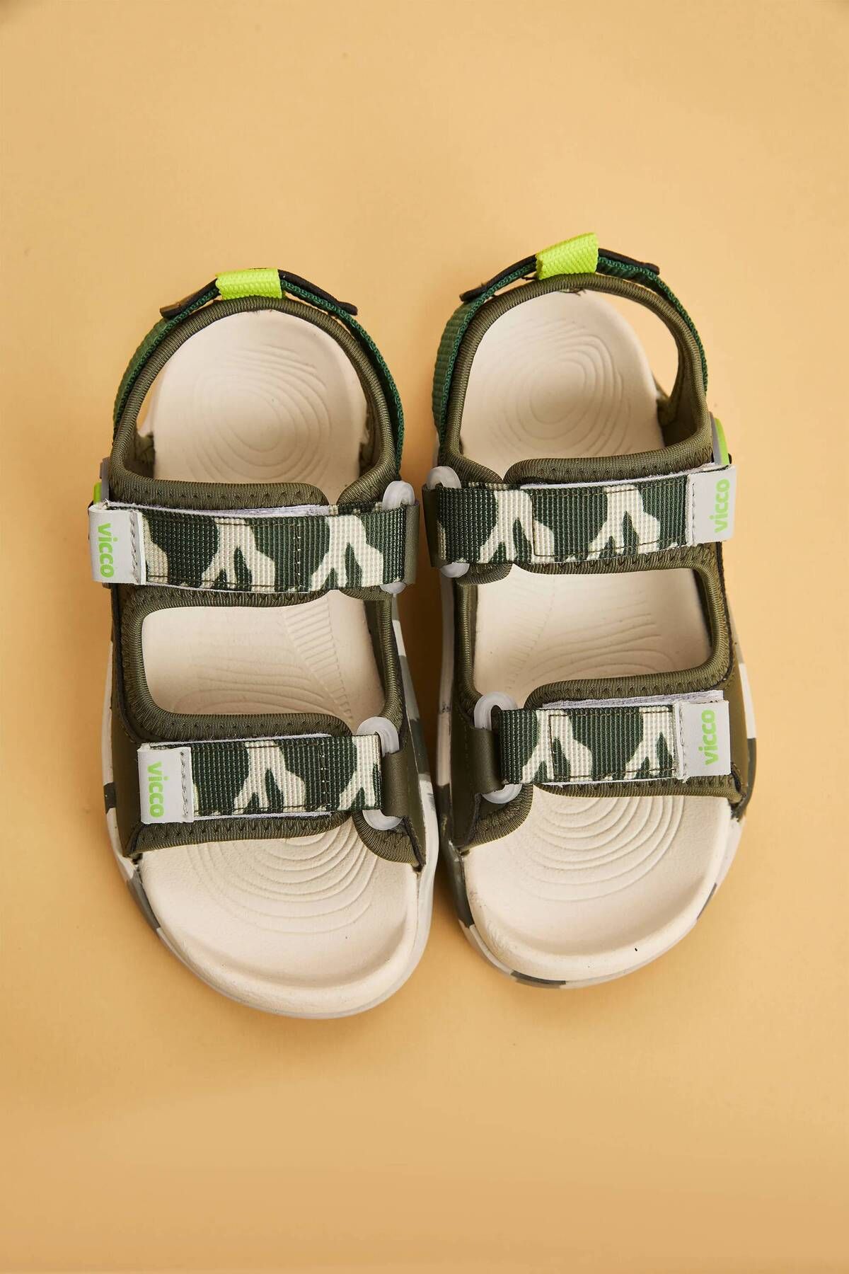 Vicco-Vi̇cco Tape Sandals between 26-36 Numbers - Khaki 3