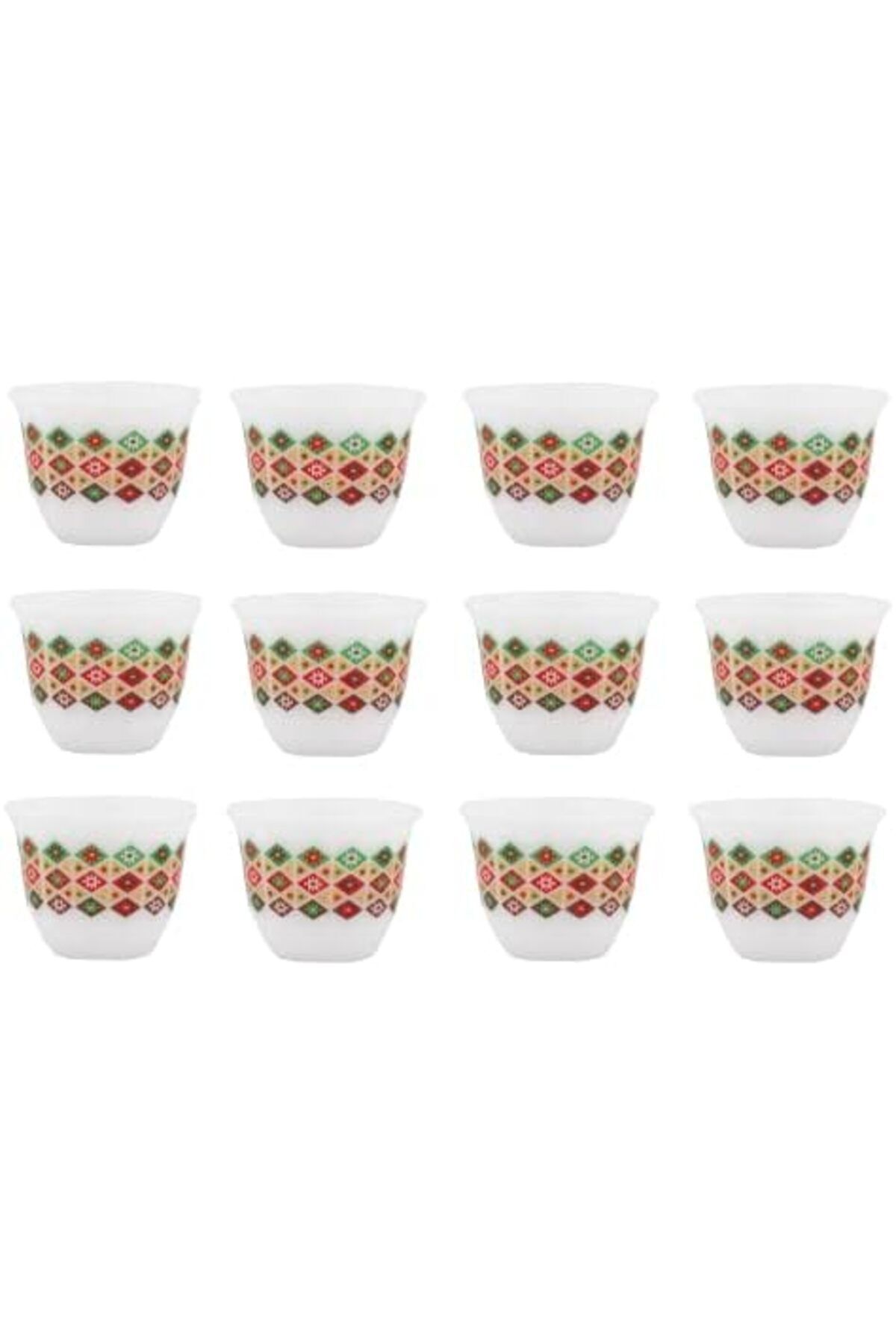 ALSAIF-Java Cup Set 2 With Dark Pattern Inspired By Al-badia Design, 12 Pieces By Al-saif, Large Size, Porc 2