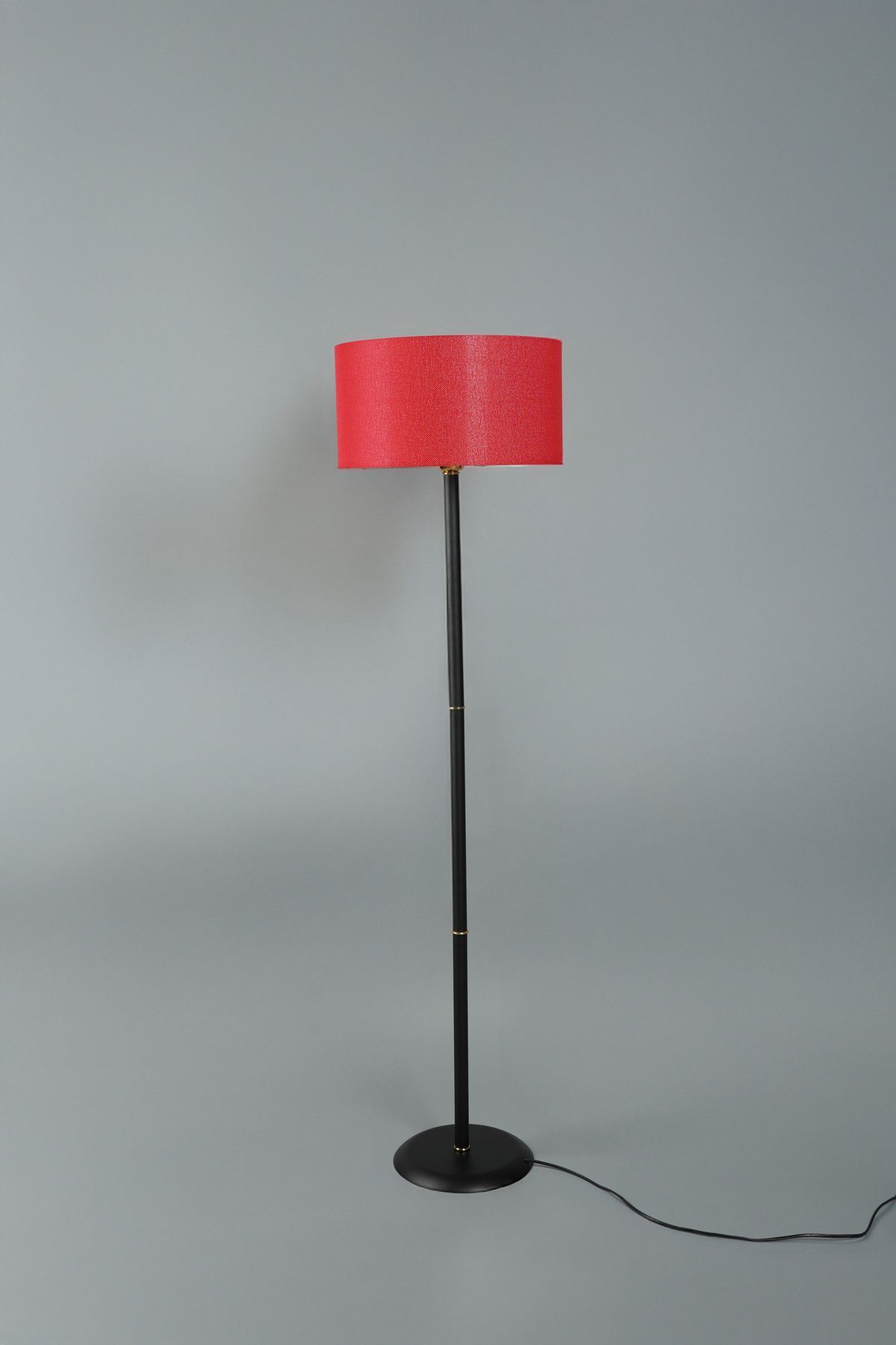 teknotrust Vica Metal Lambader Siyah-Kırmızı (38x38x145 cm)