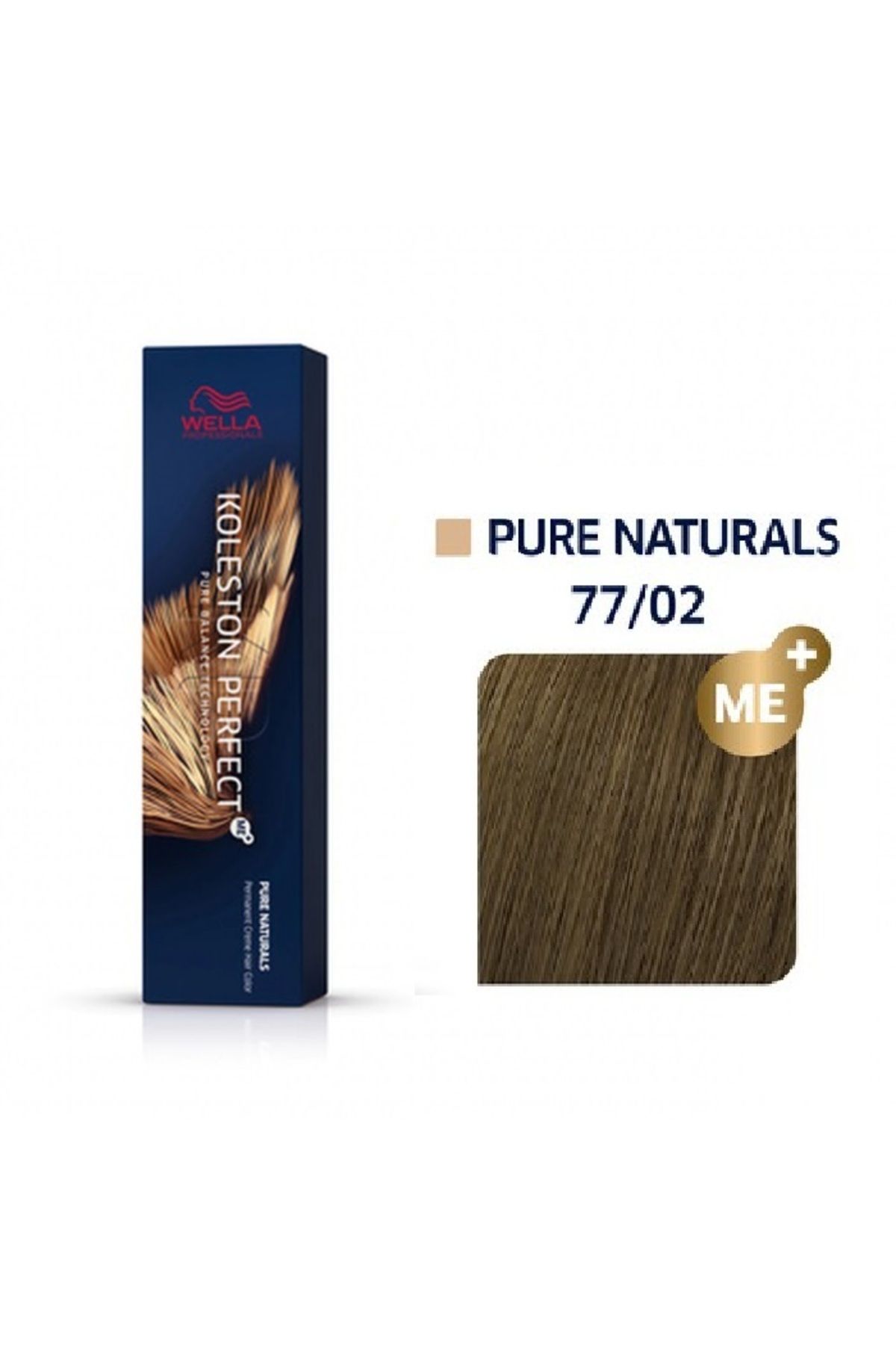 Wella Professionals Vopsea Permanenta Wella Koleston Perfect Me+ 77/02 - Blond Mediu Intens Natural Mat, 60ml Unisex - One Size