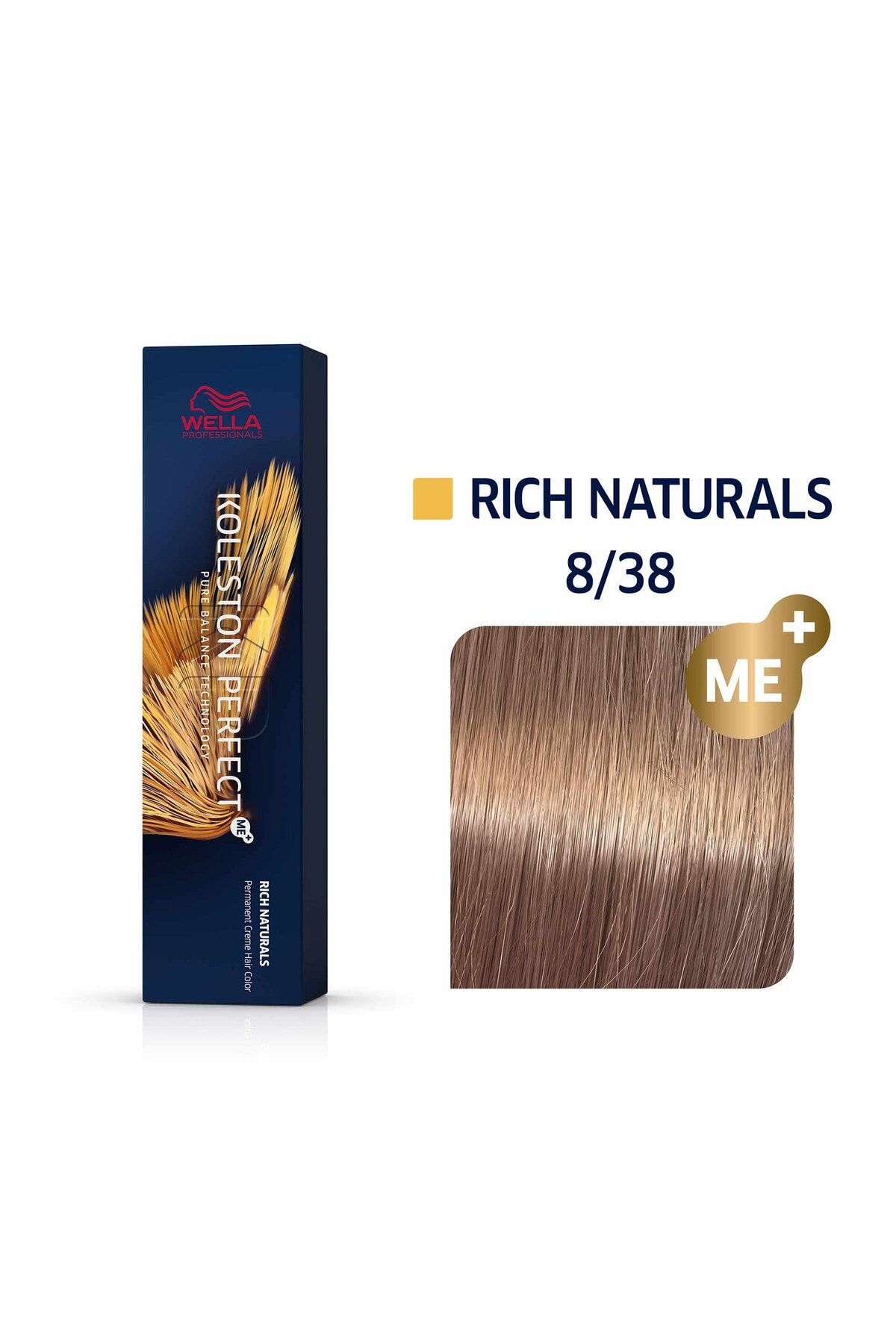 Wella Professionals Vopsea Permanenta Wella Koleston Perfect Me+ 8/38 - Blond Deschis Auriu Albastrui , 60ml Unisex - One Size