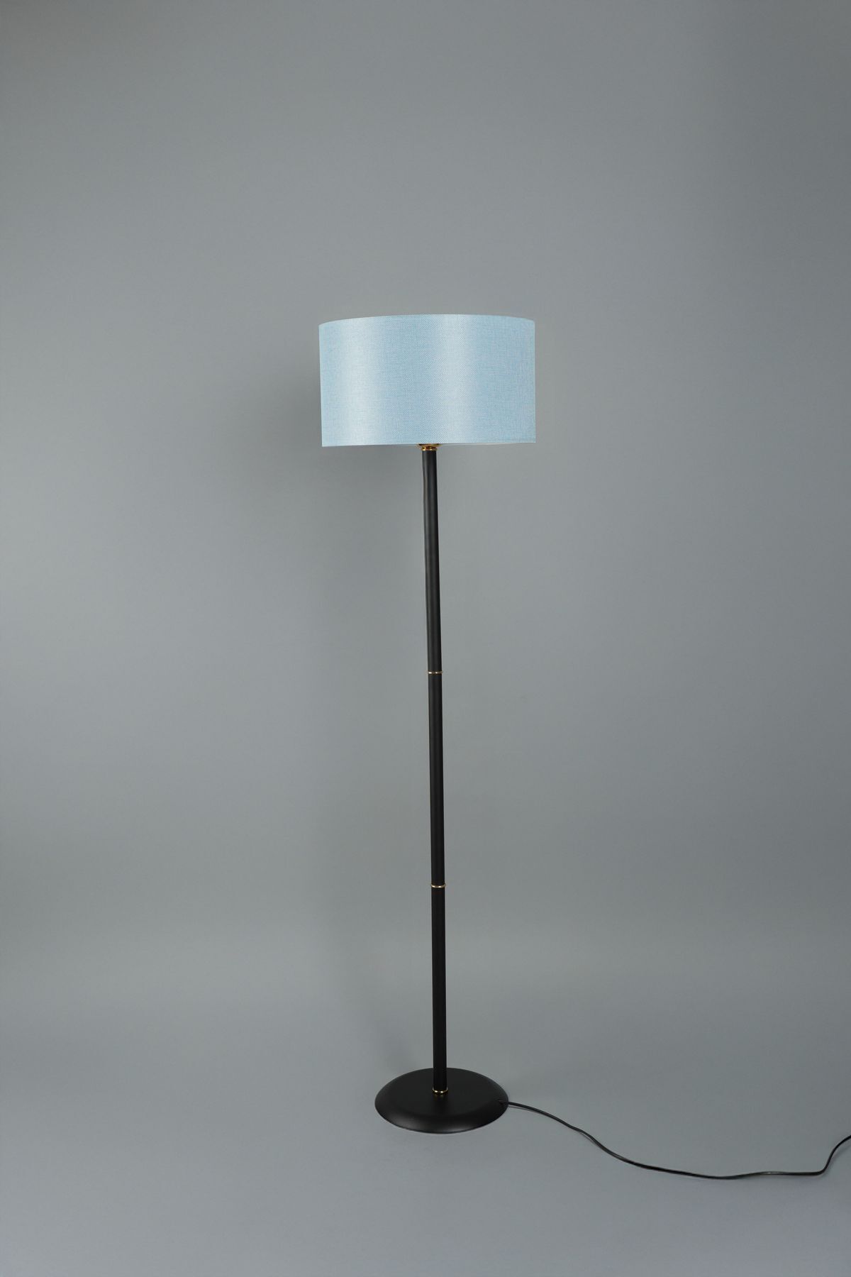 teknotrust Vica Metal Lambader Siyah-Mavi (38x38x145 cm)