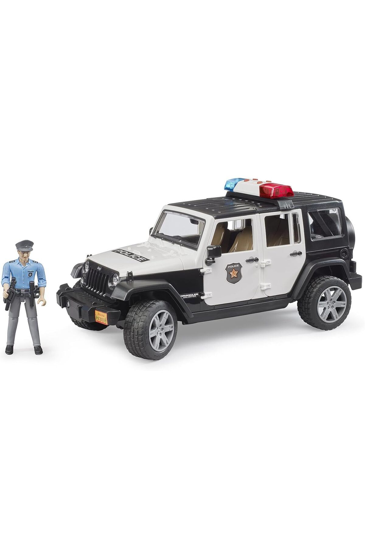 KDROĞLU plamystical - Jeep Wranger U.R. Polis Aracı Ve Açık Tenli Memur Ölçekli Model newing 1139529