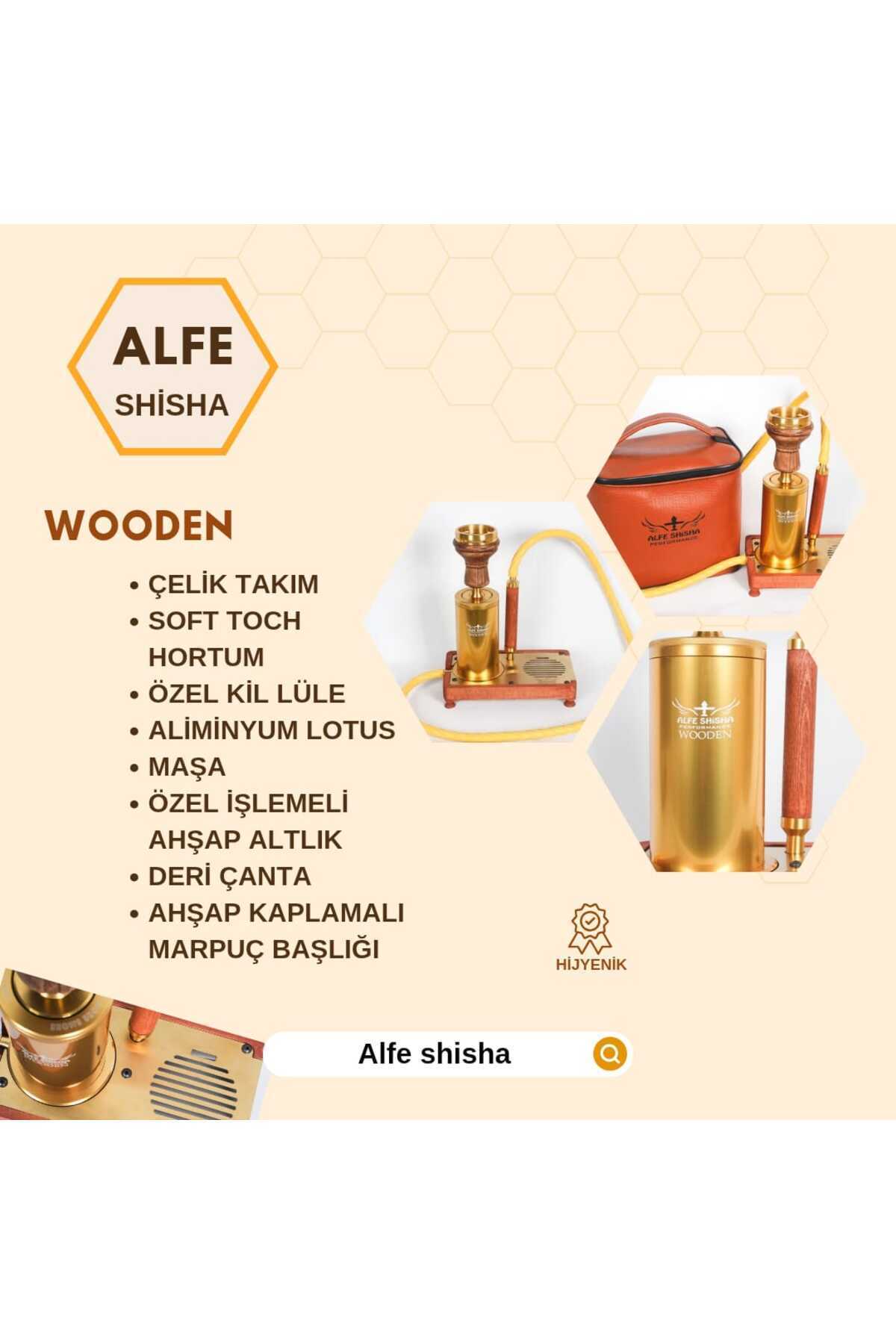 ALFE SHİSHA Wooden Çelik Nargile Takımı - Fiyatı, Yorumları