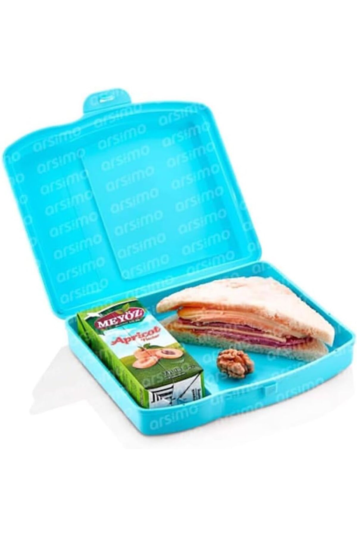 ÇAĞUR çağur Çift Bölmeli Beslenme Kutusu, Hijyenik, BPA İçermez (Mavi) YENİ 1109945
