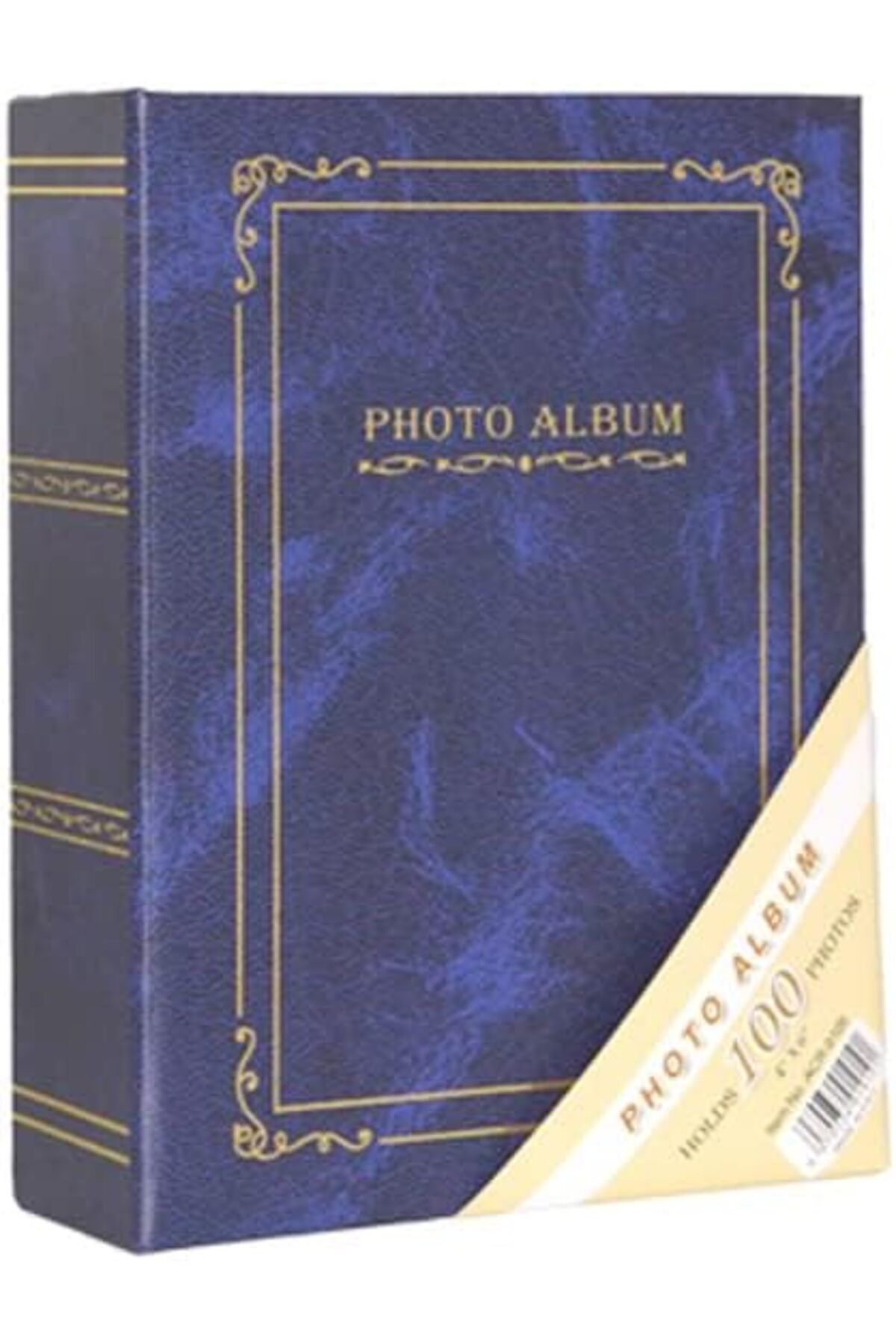 KDROĞLU KDROGLU 10x15cm 100 Fotoğraf Kapasiteli Ciltbezli Lüks Fotoğraf Albümü (MAVİ)