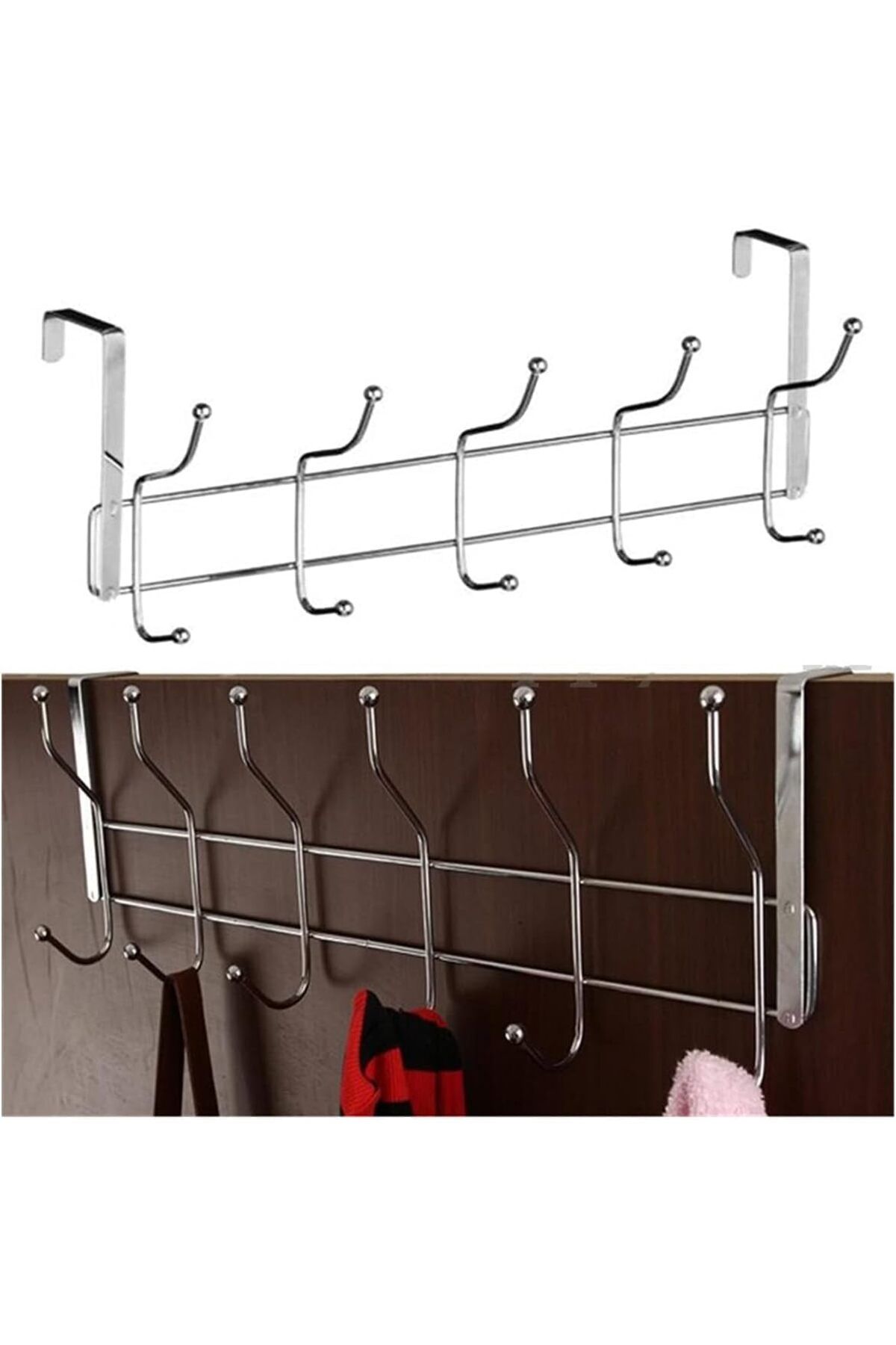 ÇAĞUR çağur Home 12'Li Kapı Arkası Metal Askı,Amerikan Kapı Arkası Askılık,Banyo,Mutfak,Yatak Oda