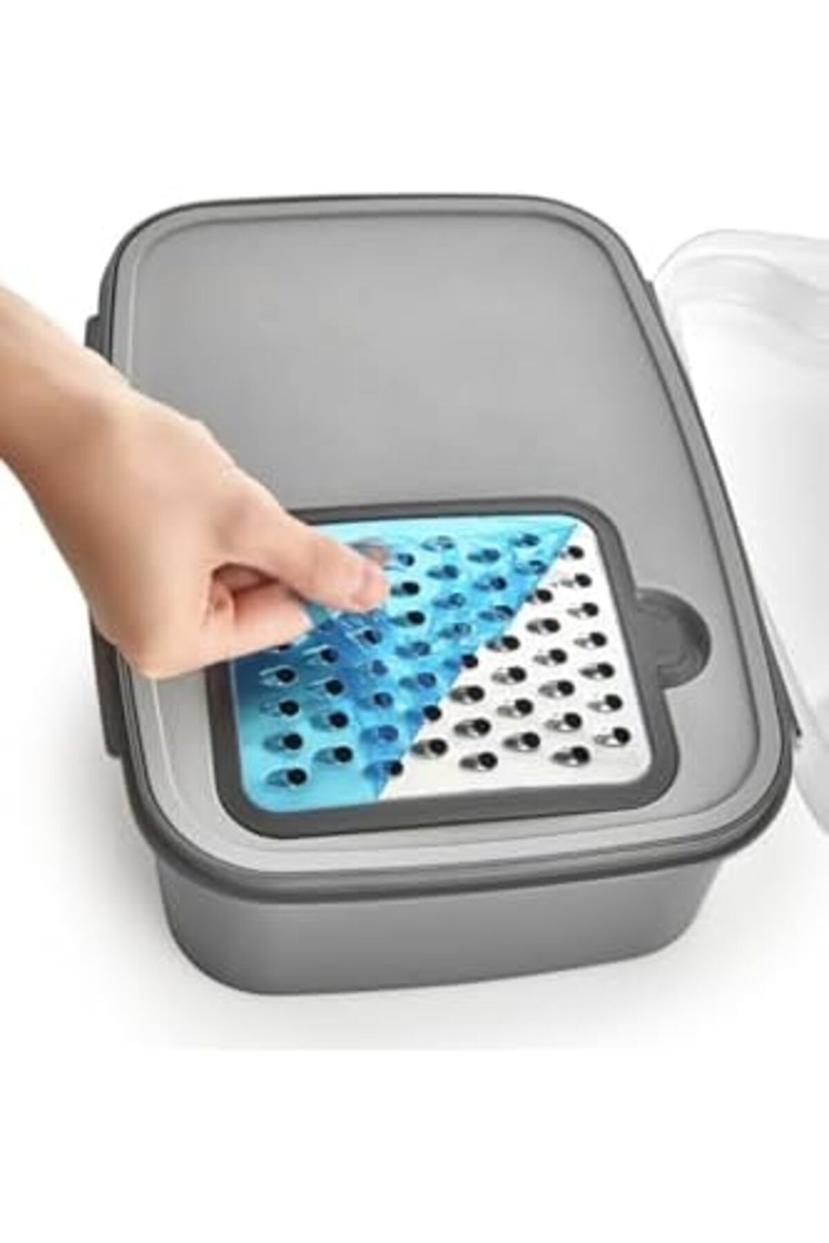 DERİK-Htsp Ahmet Grater Storage Container - Masal Cream Cutting Board and Grater Transparent Copper Lid Salad 3