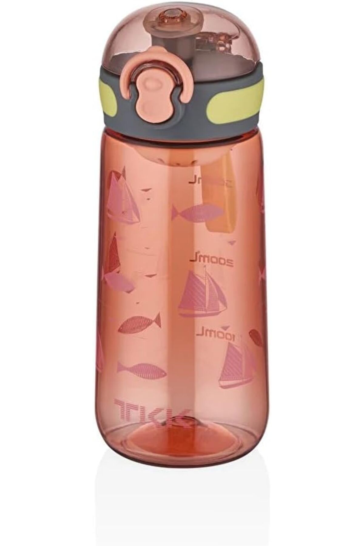 KDROĞLU 400ml Pipetsiz Taşıma Askılı Süzgeçli Çocuk Su Matarası (Turuncu)