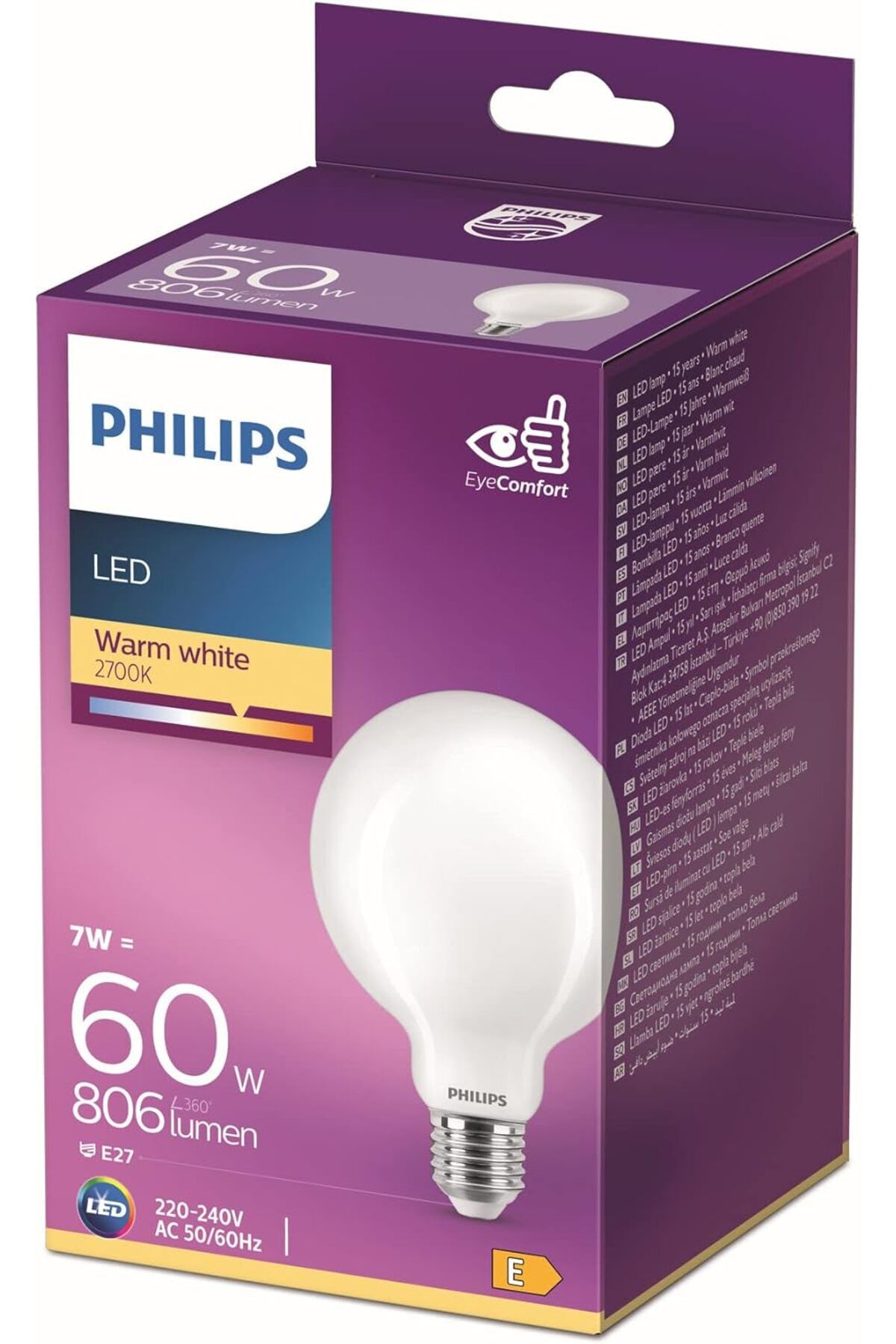 KDROĞLU KDROGLU LED classic 60W G93 E27 Sarı Işık Dim Edilmez LED Ampul New Desing 1109836