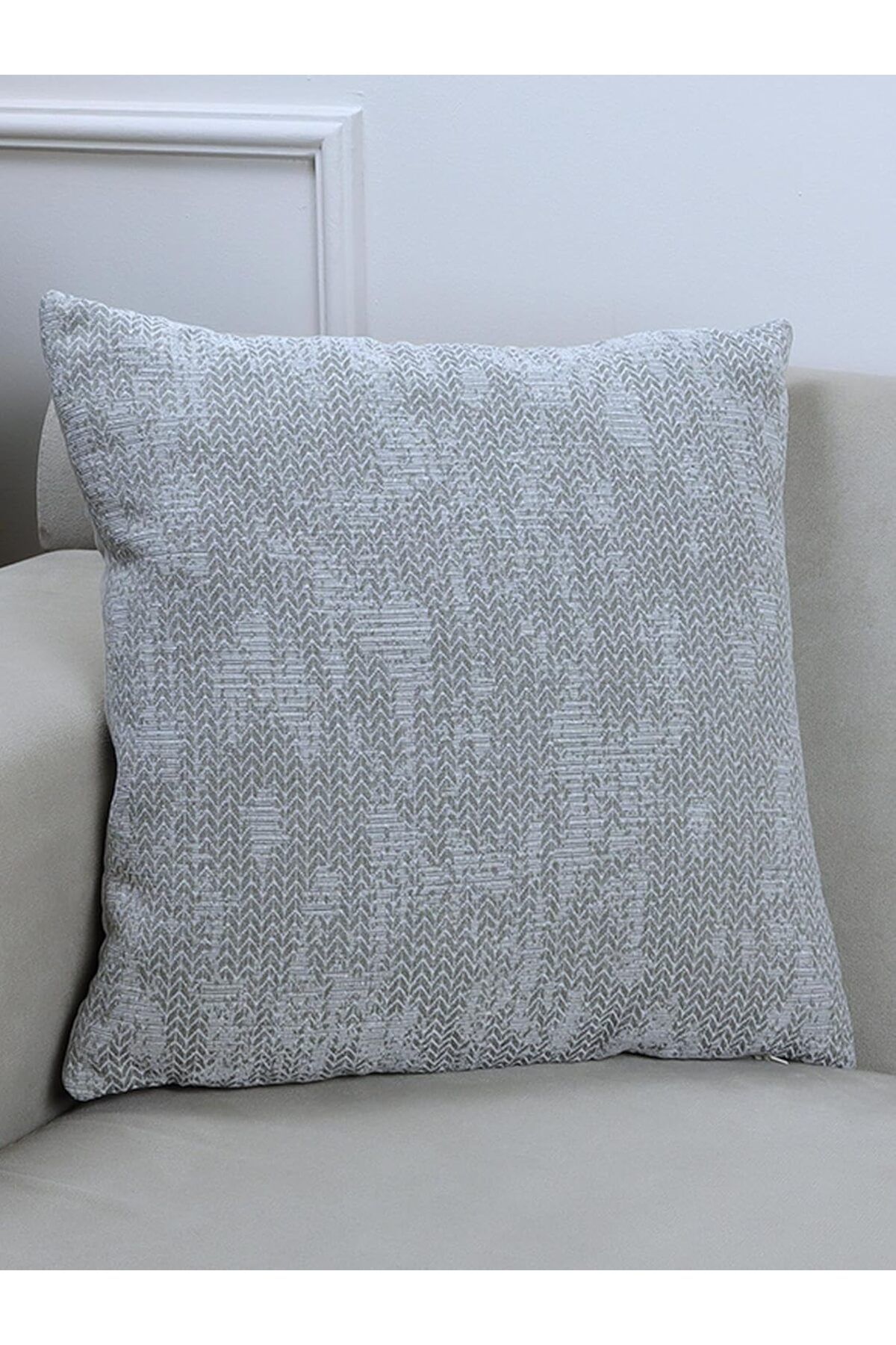 ÇAĞUR çağur Home Herringbone Gri Renk Çizgi Desenli 45x45 Kırlent Kılıfı YENİ 1109945