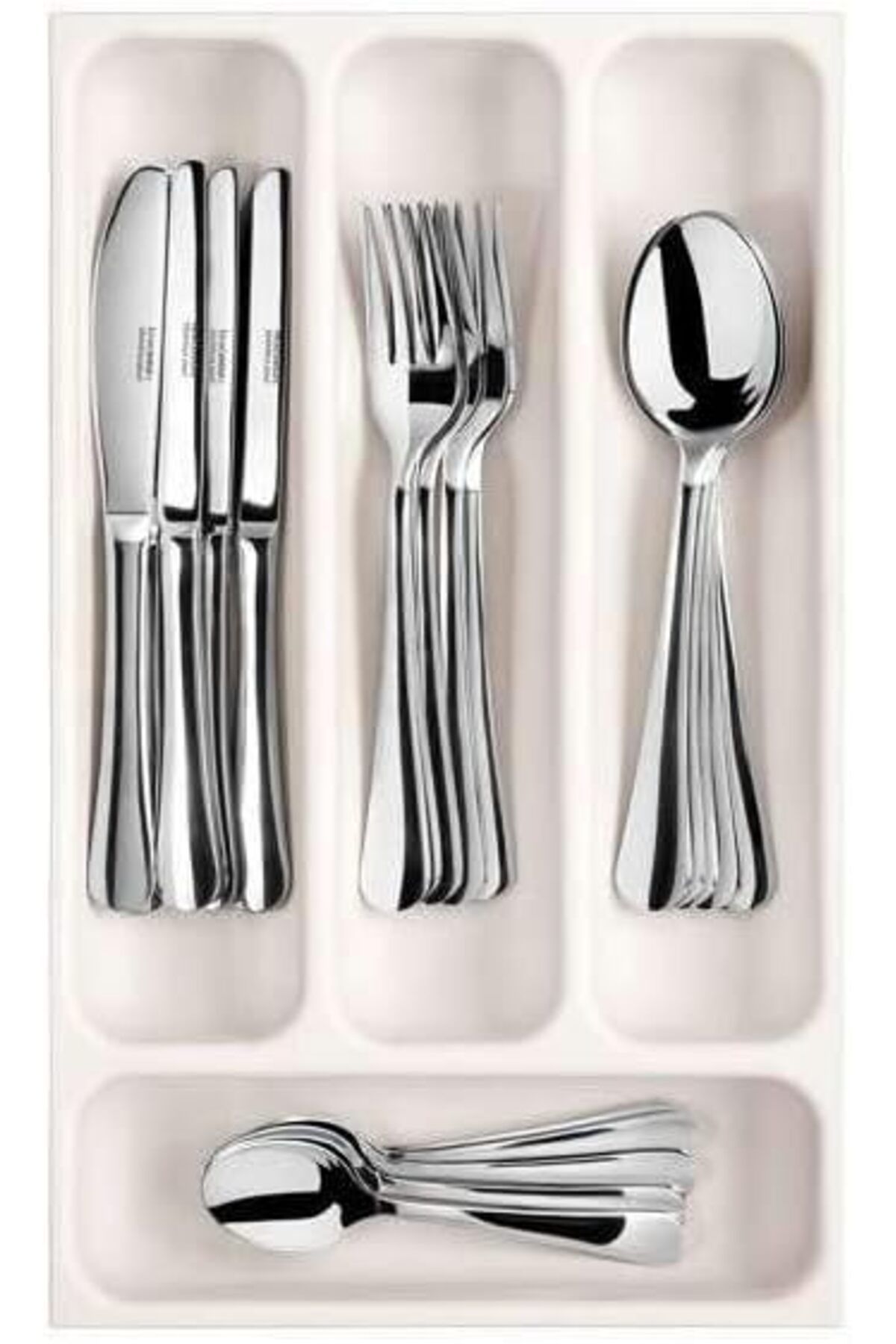 KDROĞLU KDROGLU Flexispace 899410 Mutfak Gereçleri İçin Çekmece Düzenleyici, Plastik, Beyaz, 37 x 22,2
