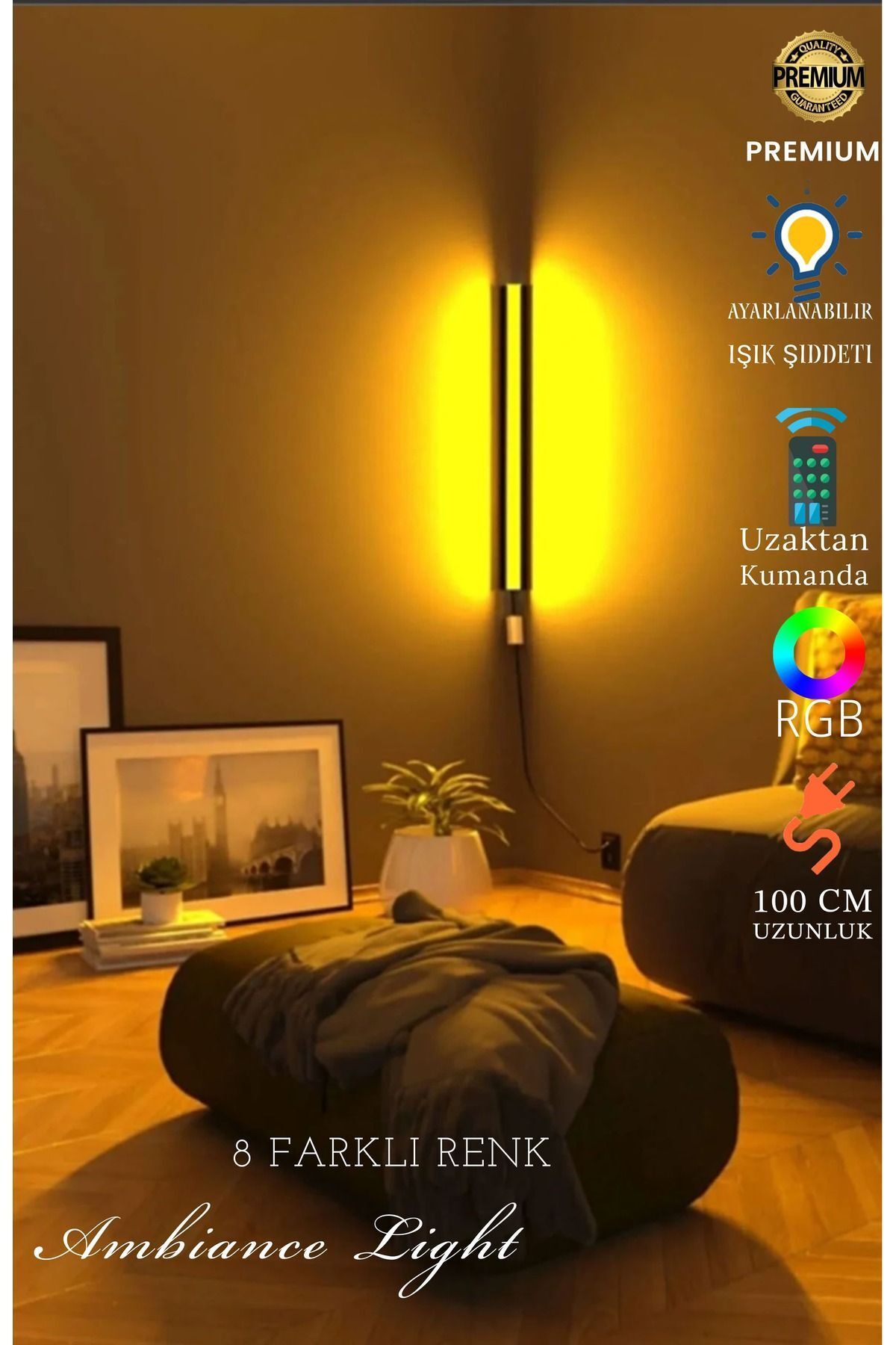 teknotrust LED LEVEL MODERN LAMBADER RGB ÇOK RENKLİ