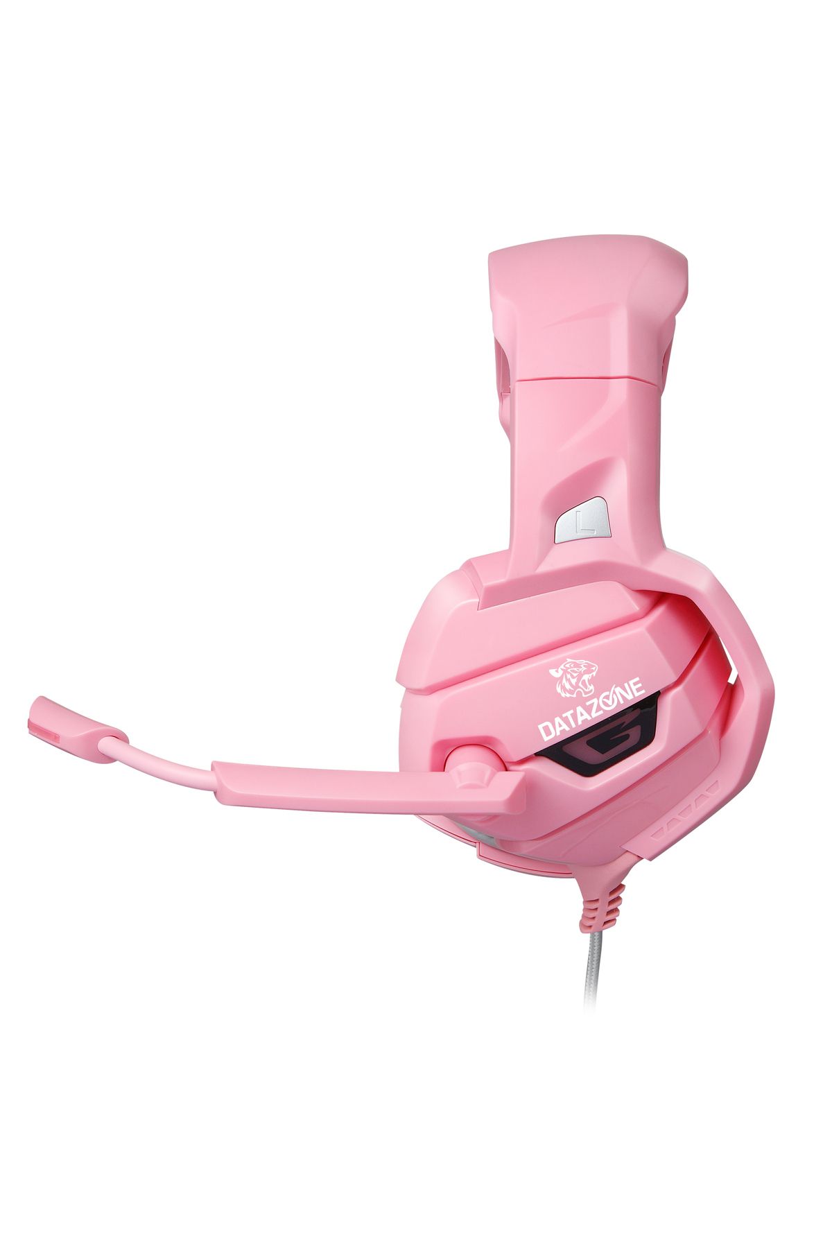 Datazone-DZ-K5 Gaming Headset with adapter, pink, wired, clear sound, noise isolation, 2