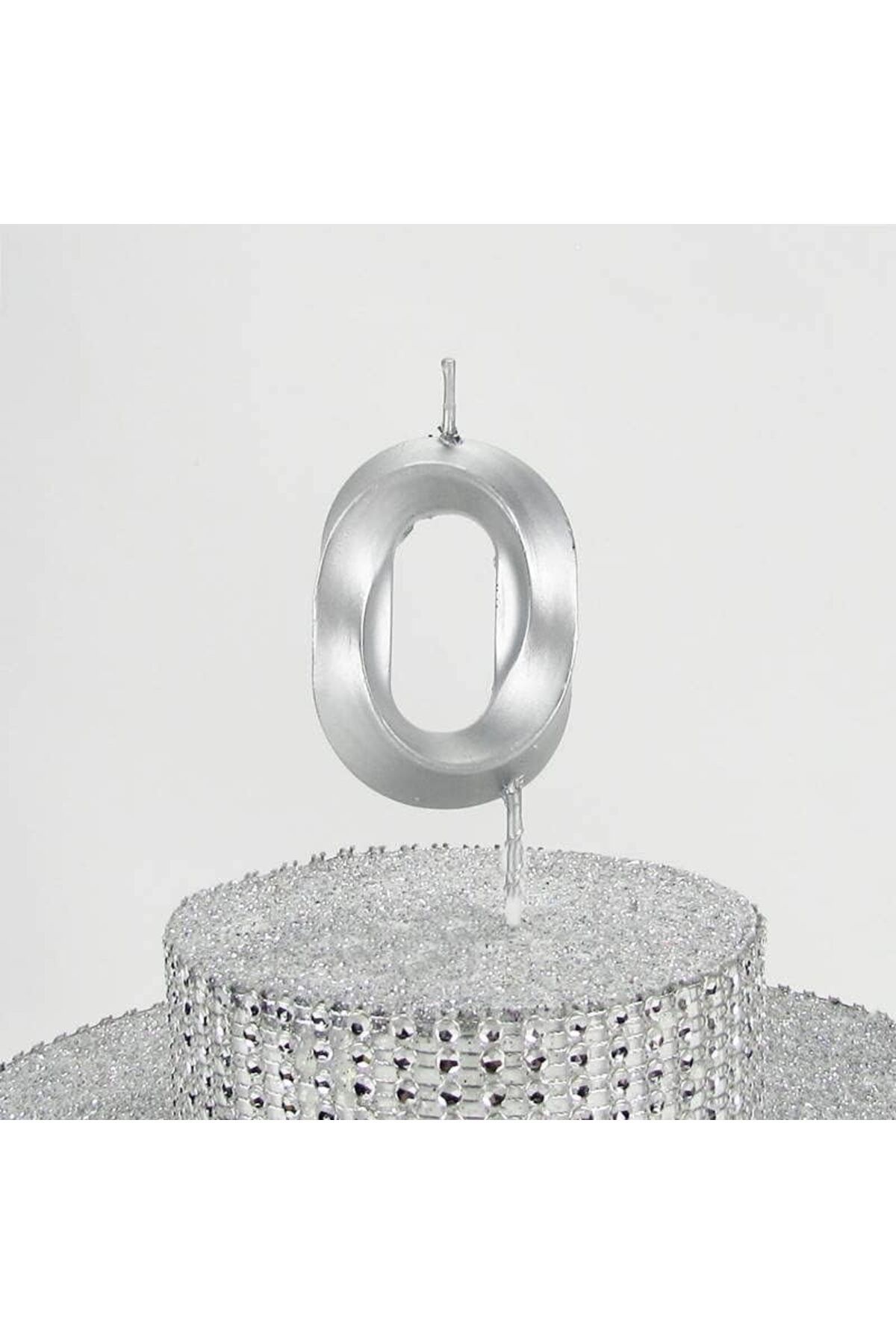 mazıdağı mazzıdağ VİTRİNİ 0 Sıfır Rakamlı Gümüş Gri Mum 6.5 Cm new store 1133631