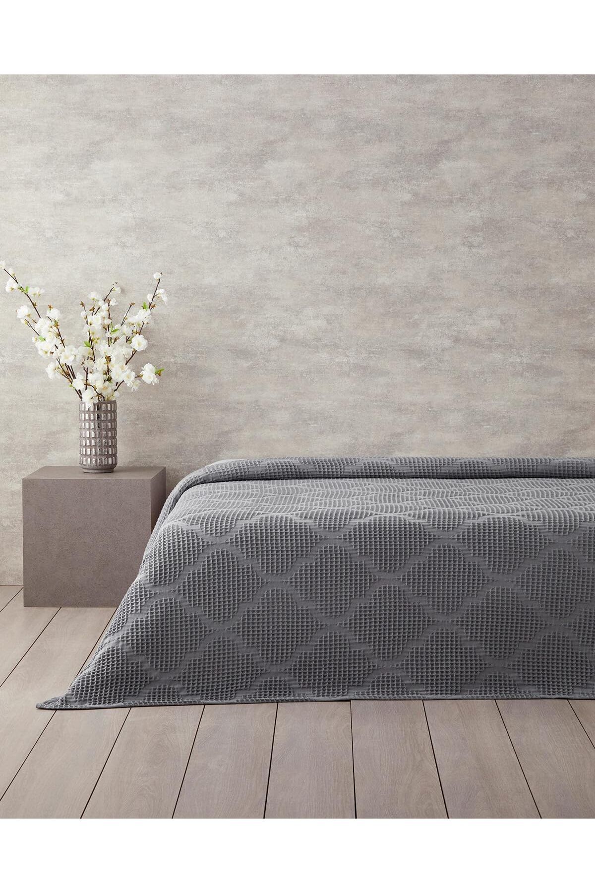 mazıdağı where Home Fiona Pamuklu Waffle Çift Kişilik Pike Koyu Gri mzdağsyf 1139610