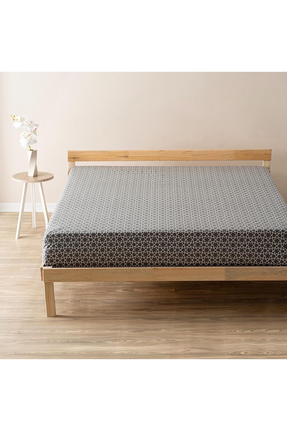 KDROĞLU KDROGLU | Mix & Match | Blanj |%100 Pamuklu Çift Kişilik 240 x 260 Çarşaf Antrasit New Desin