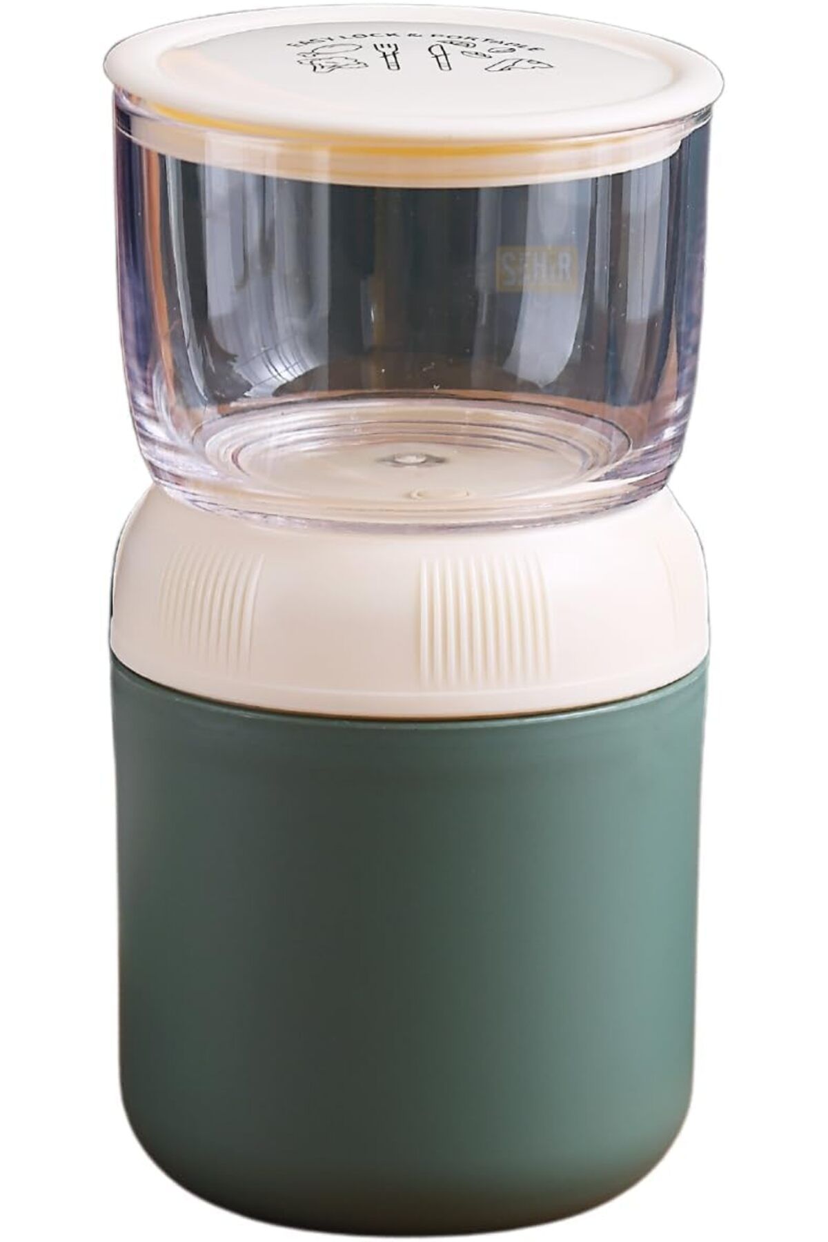 KDROĞLU KDROGLU 800ml Lunchbox Mini Boy İki Katlı Paslanmaz Çelik Sefer Tası Yemek Kutusu Kaşık Hediye