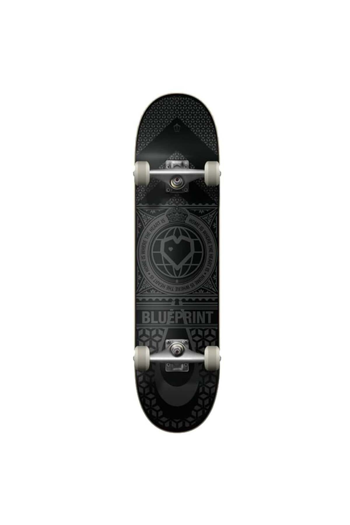 BLUEPRINT 8.5 Home Heart Black Black Skateboard Kaykay