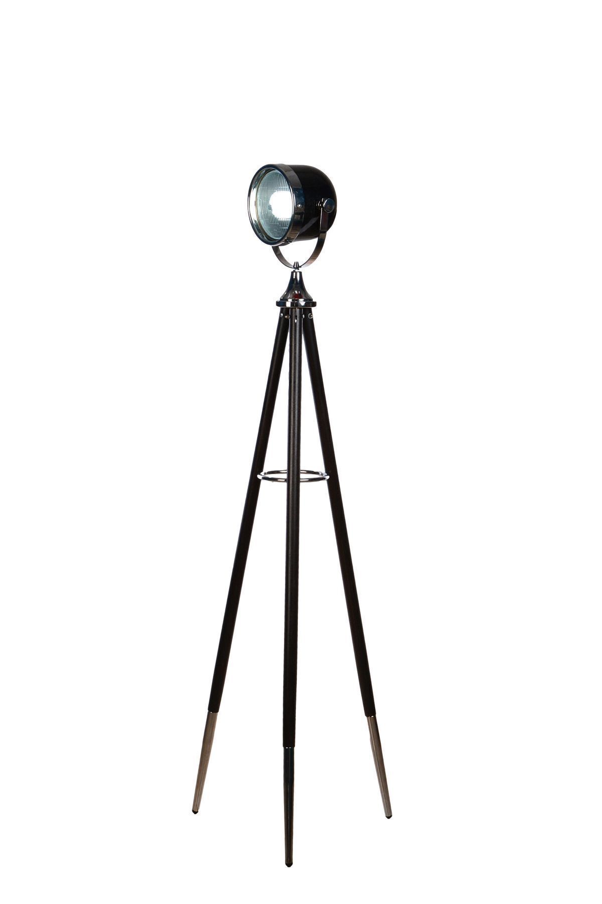 teknotrust Tripod Ahşap Ayaklı Endüstriyel Tasarım Köşe Aydınlatma Siyah (AYAKLAR SİYAH)