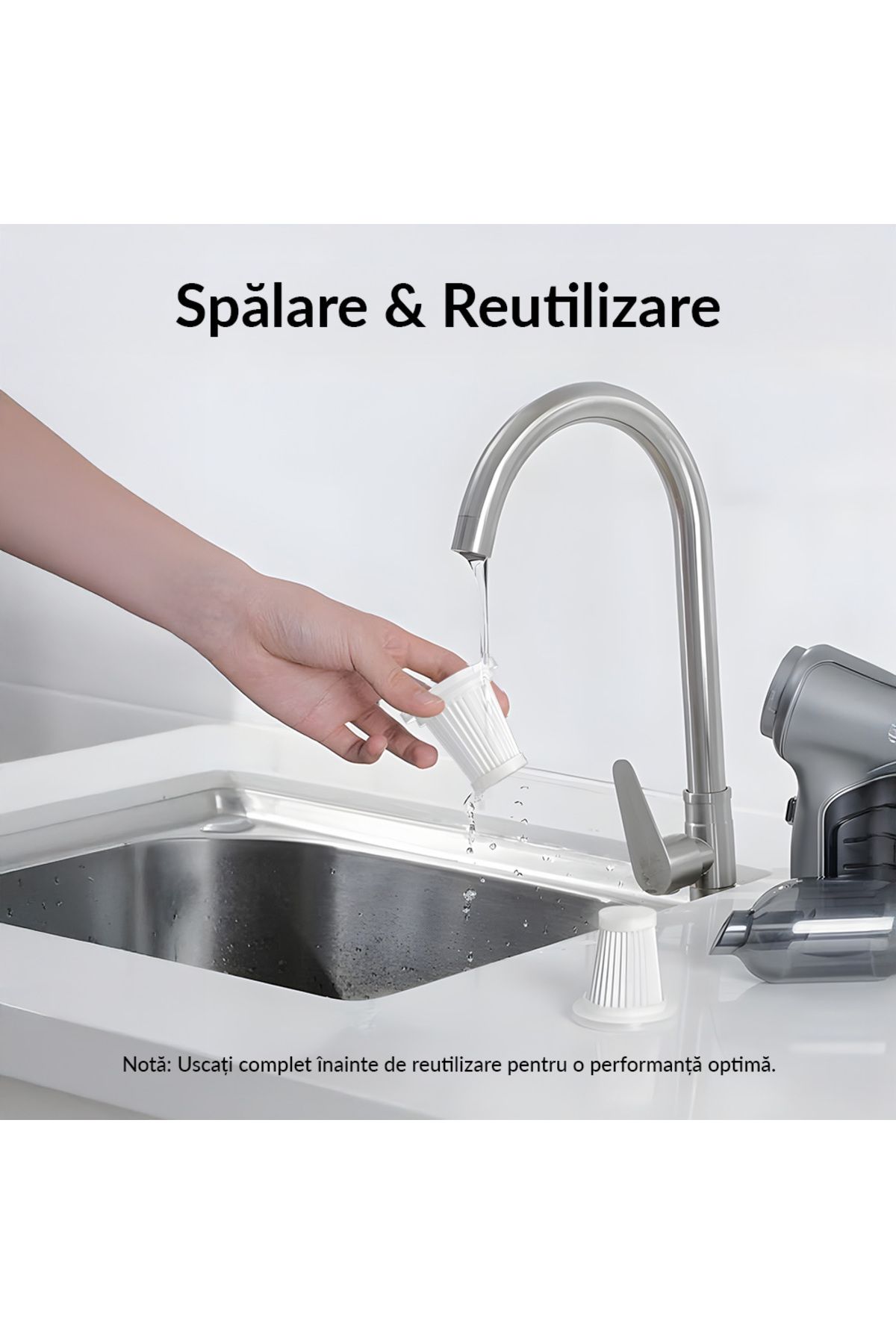 IMA TREND-Set 2 Filtre Hepa Pentru Aspirator Auto, Lavabile, Reutilizabile, Compatibile Universal 4