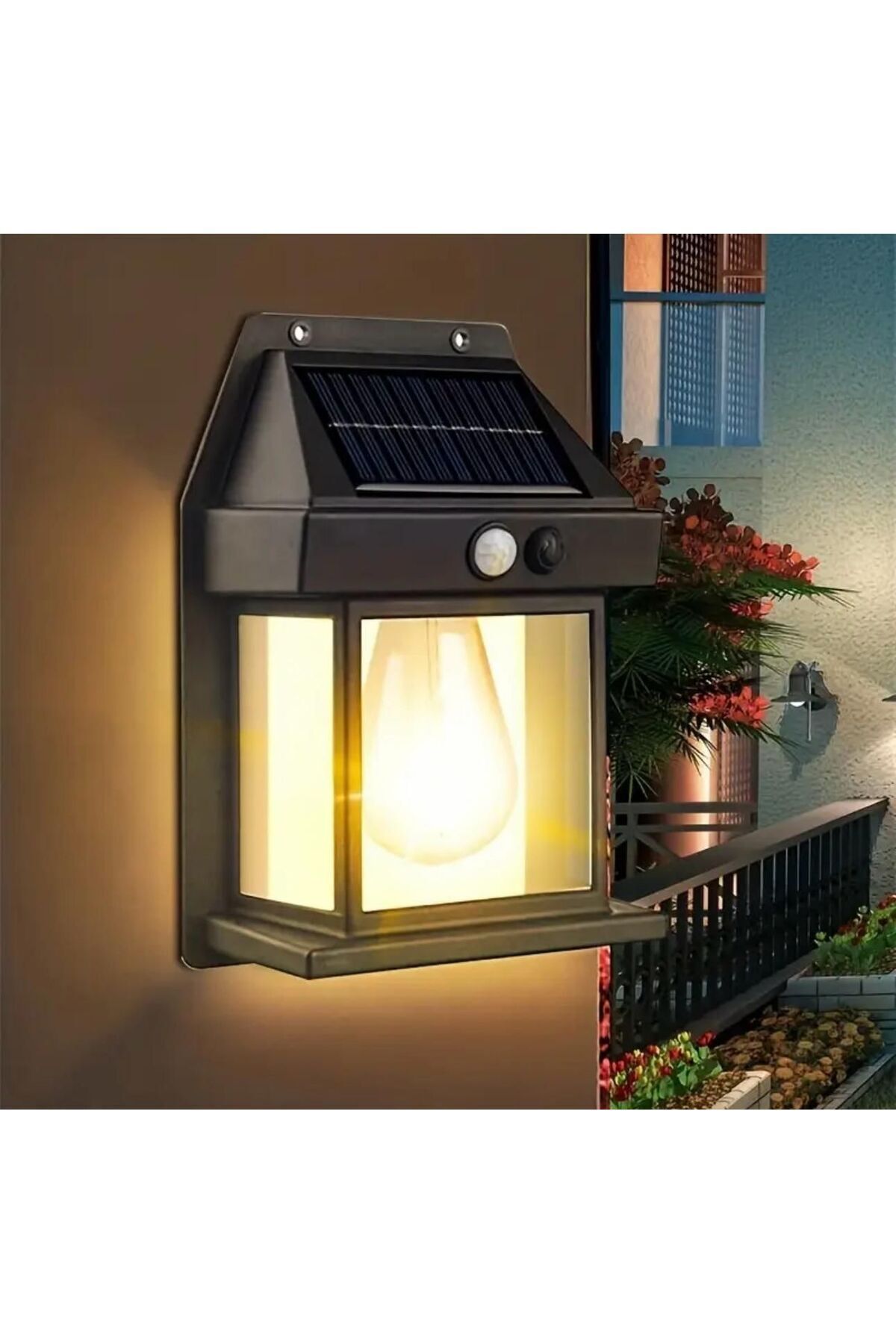 teknotrust Ampül Moldel Solar Duvar Lambası Dış Cephe