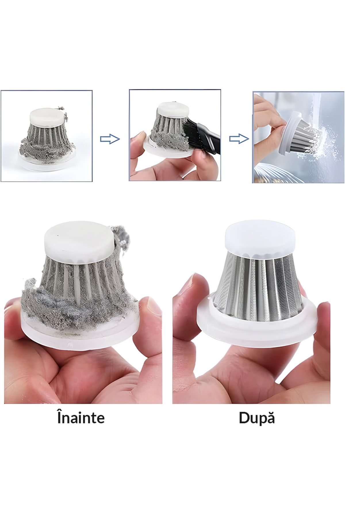 IMA TREND-Set 2 Filtre Hepa Pentru Aspirator Auto, Lavabile, Reutilizabile, Compatibile Universal 8
