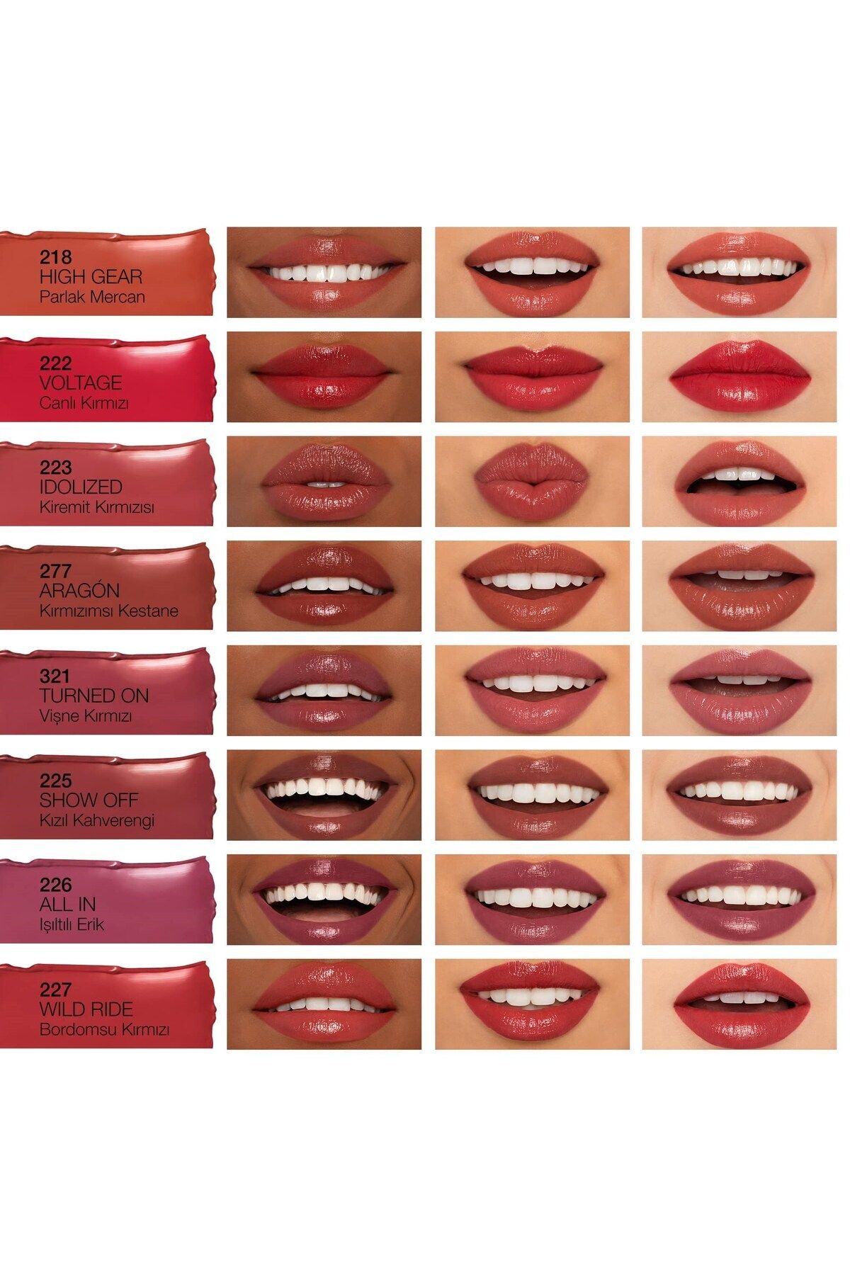 Nars-Intensive Content Permanent Nourishing Lipstick with Glossy Appearance - 1.5 GR-226 - All In 8