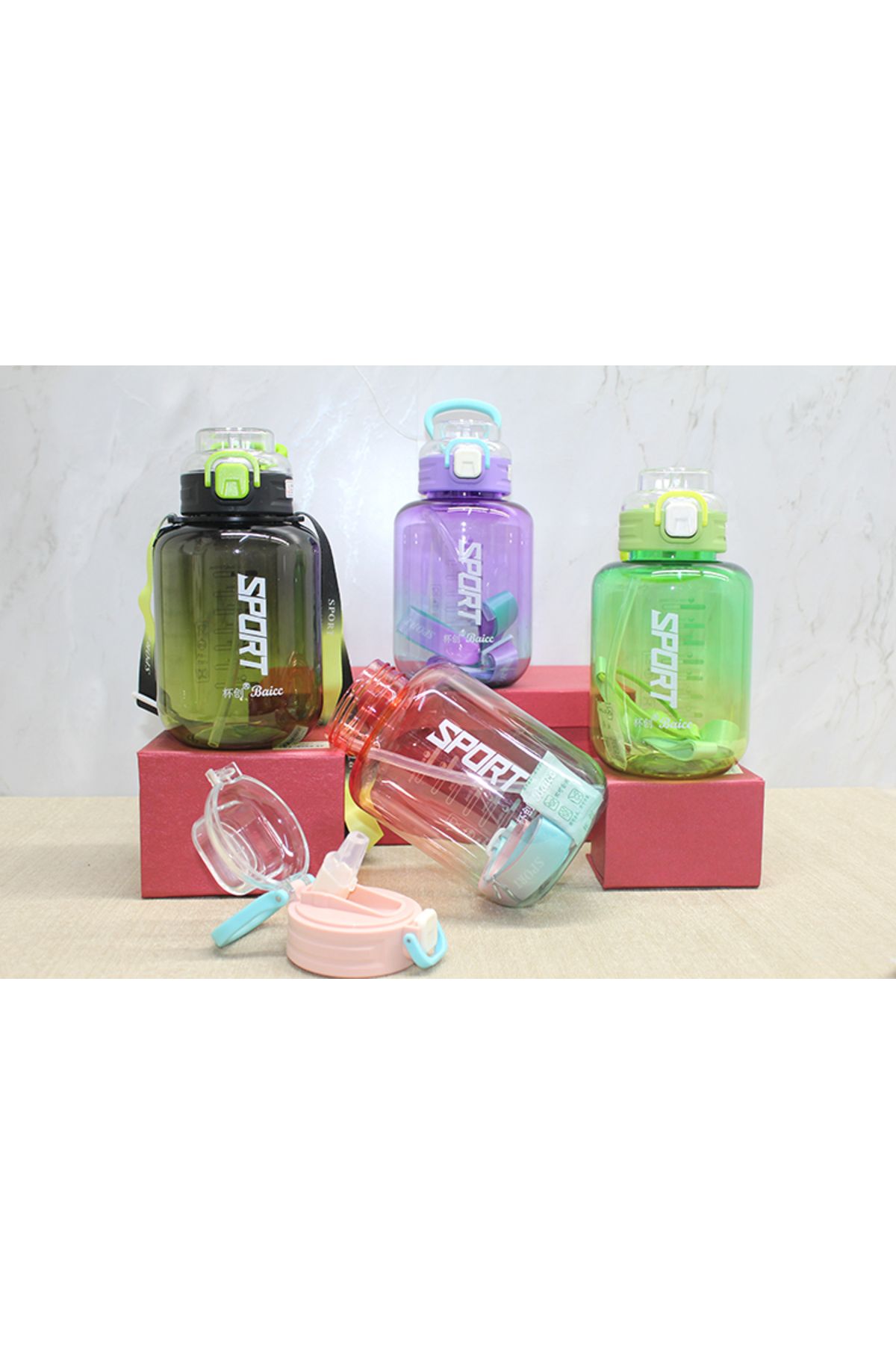 mk global Pipetli Su Matarası 1100 ml