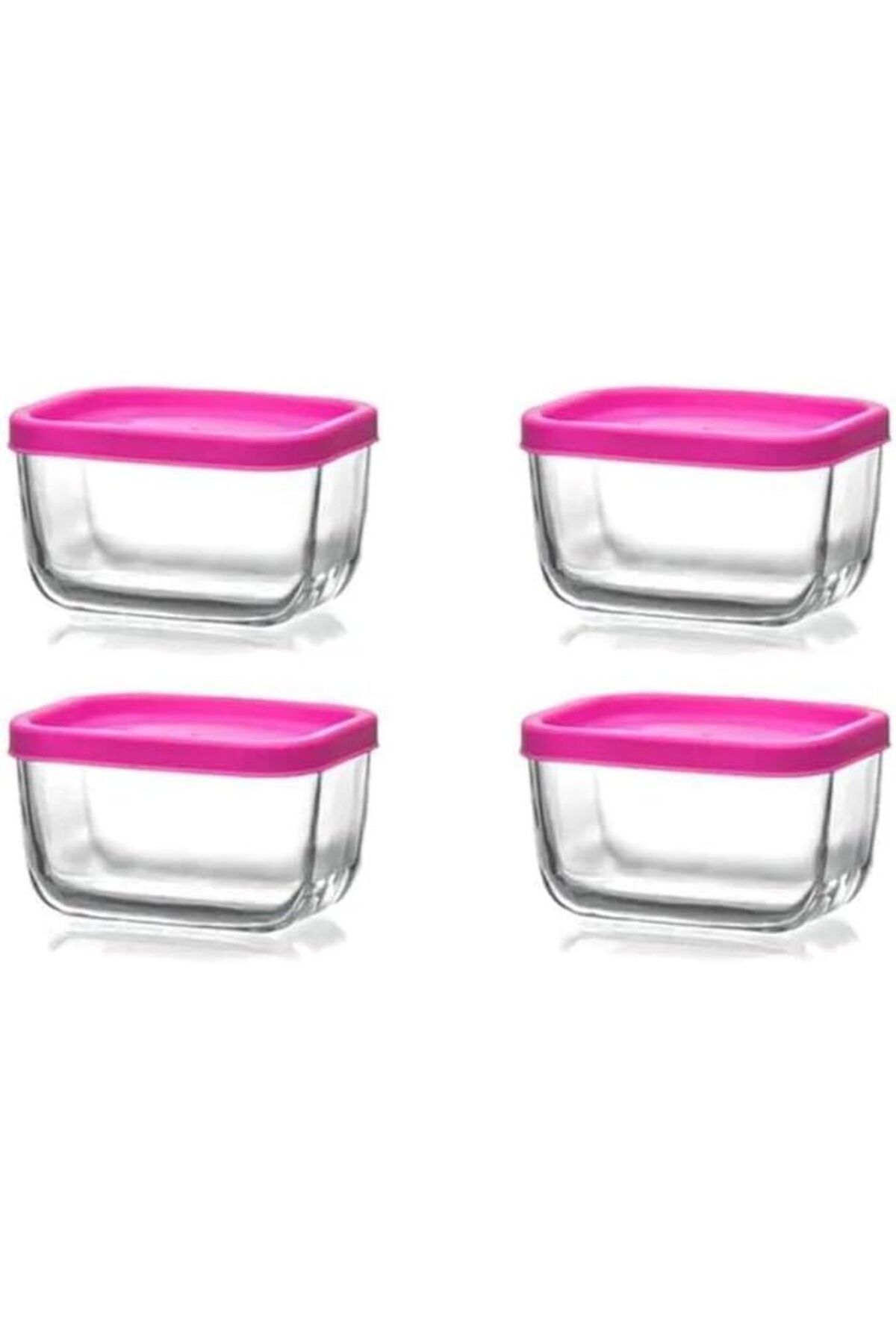 Mu Art Ahşap Mrt Cube Saklama Kabı, Cam, 270 cc, 4 Adet Art 871301