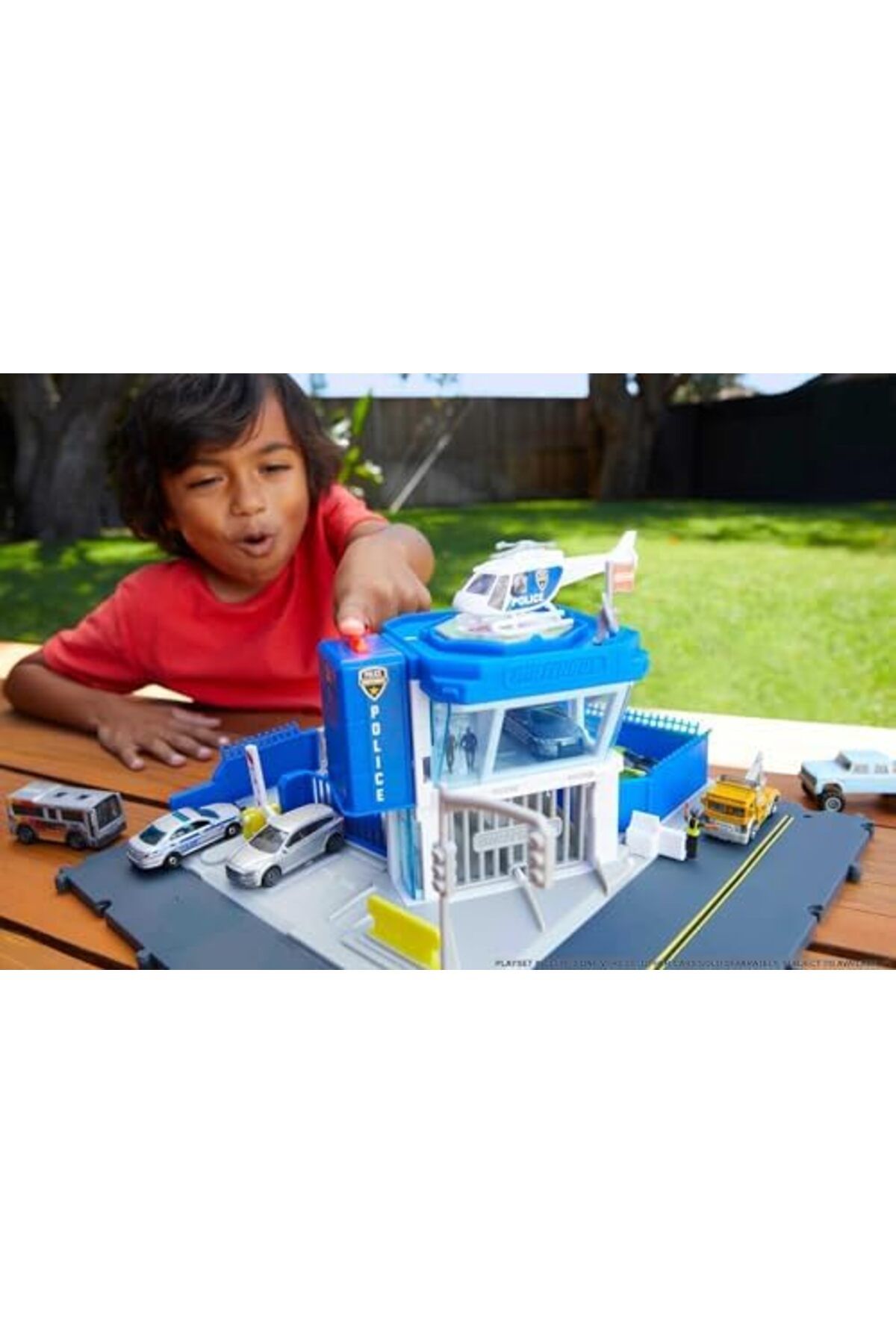 Mu Art Ahşap-T Action Drivers Game Set Police Station Walkie Talkie with Light and Sound 2