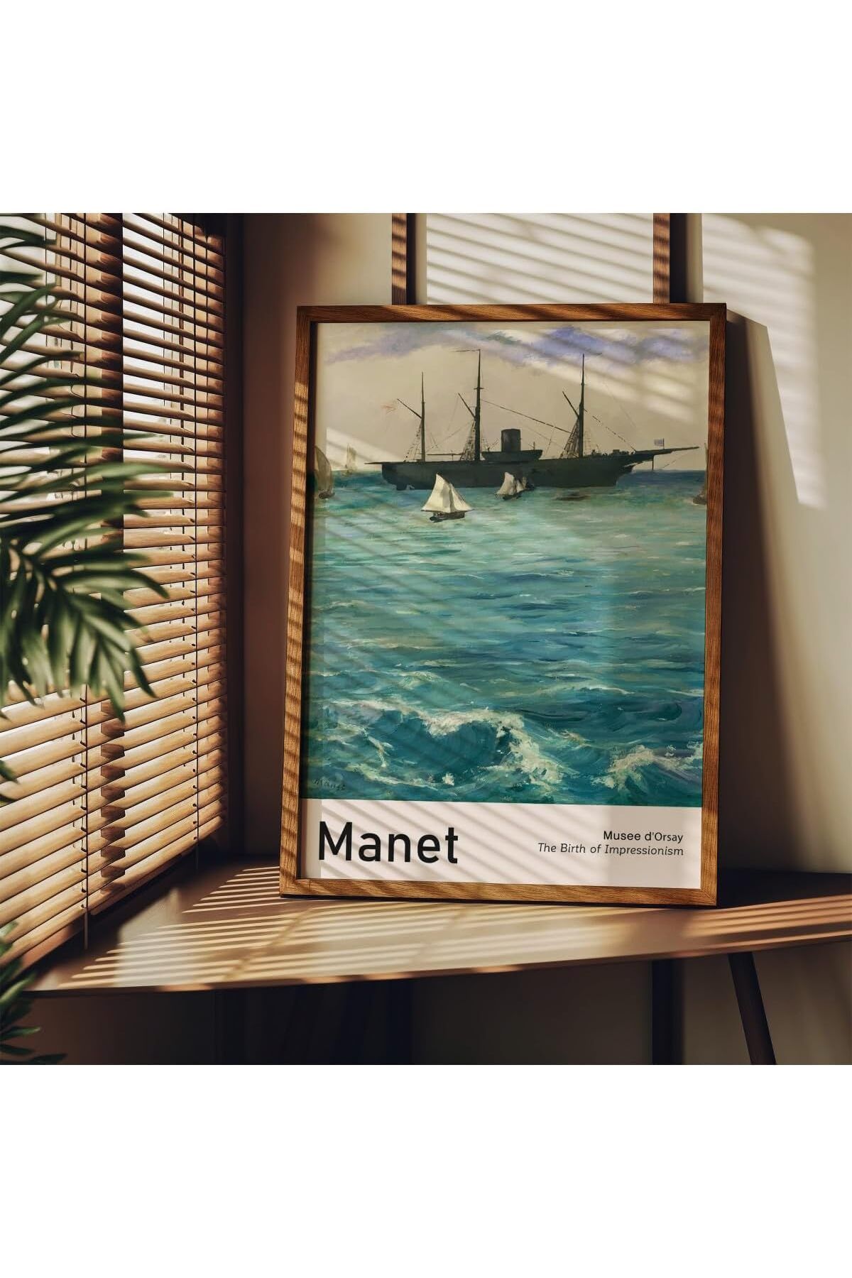 Mu Art Ahşap Mrt Tanıtım Manet Çerçevesiz Poster, Modern Dekoratif Çerçevesiz Poster, Tablo, Manet-1, 30 x