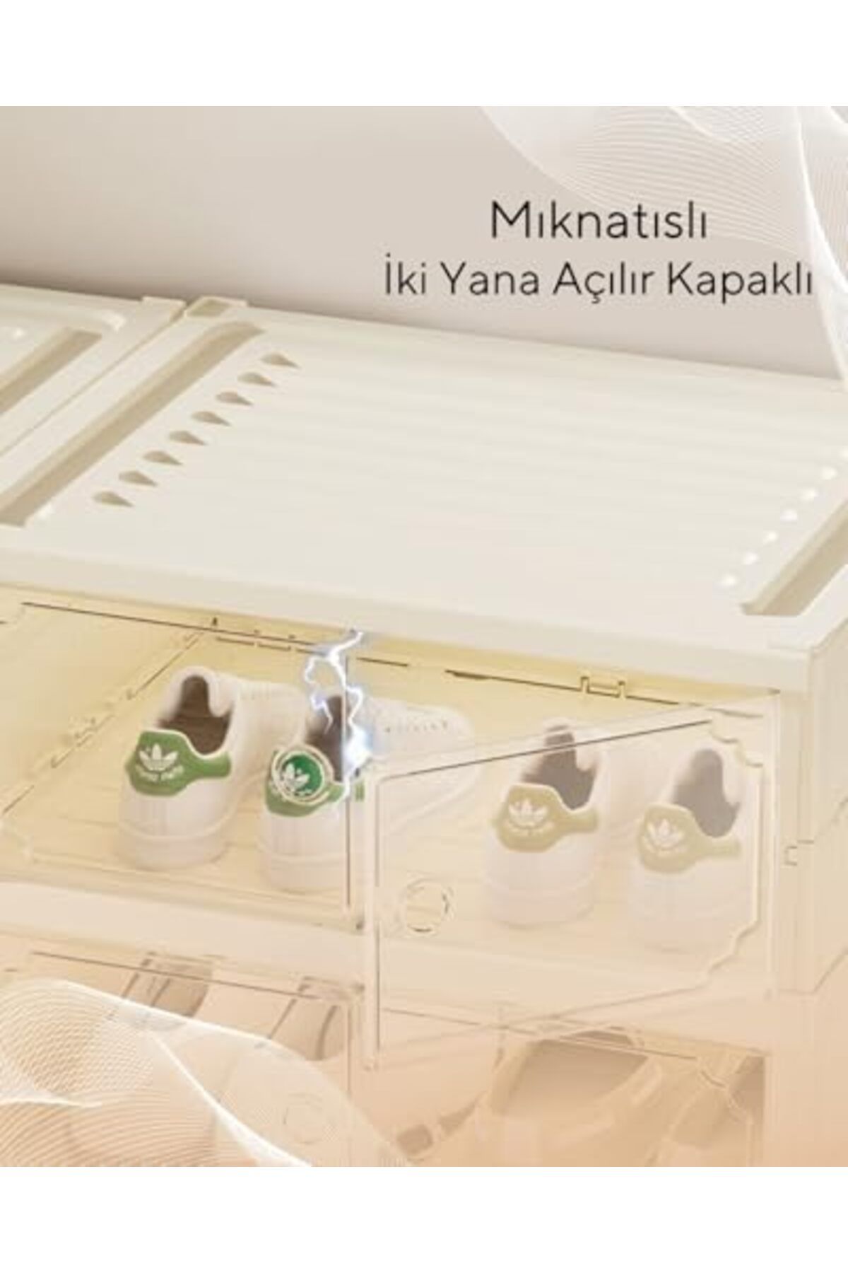 Mu Art Ahşap-Mrt Multi-Purpose, Wide, Foldable Cabinet with Shelves, Shoe Rack and Shelf Art 871301 2