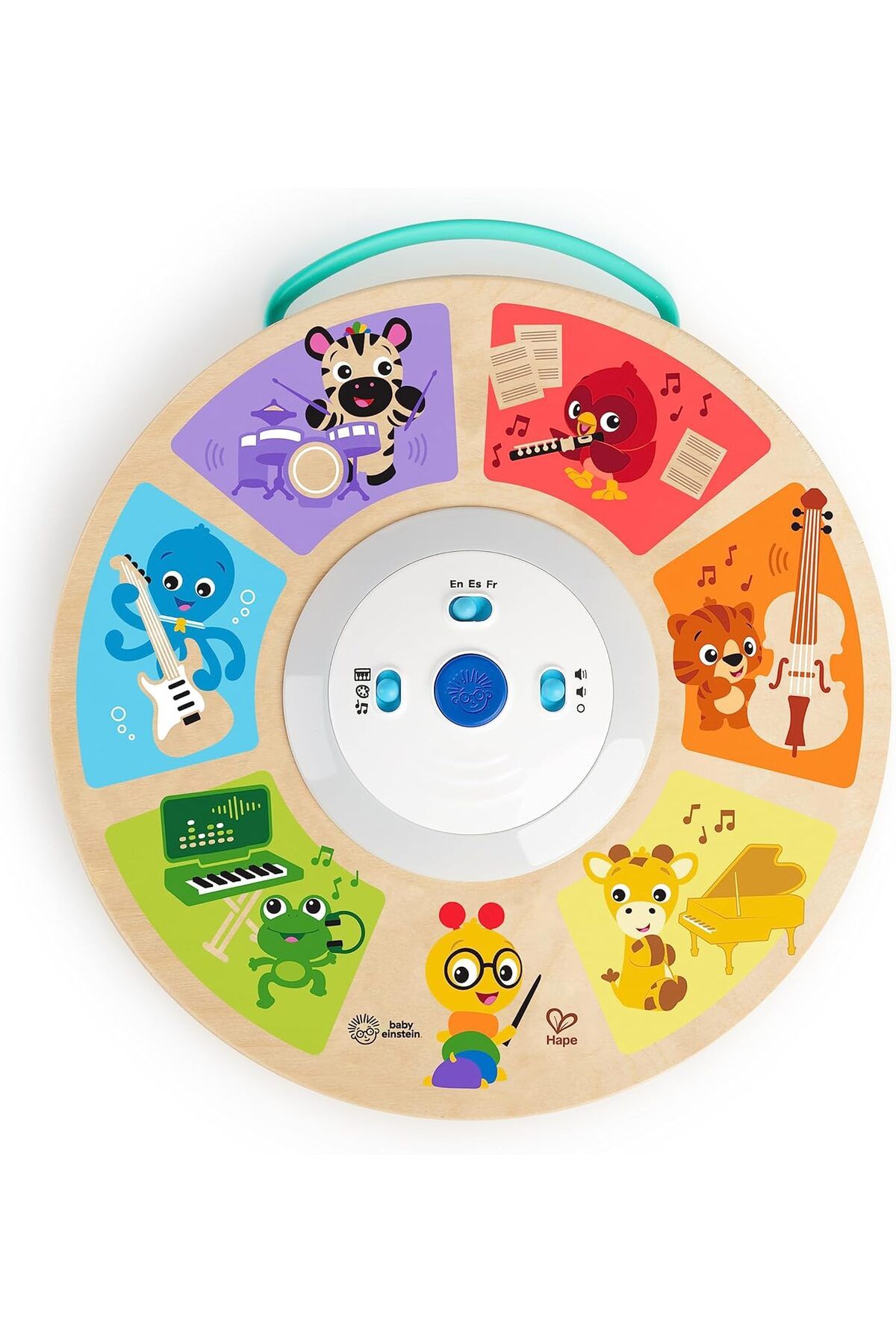 LUXE Einstein Cal's Smart Sounds Symphony Magic Touch Ahşap Elektronik Aktivite Oyuncağı, 6 Ay ve Üz