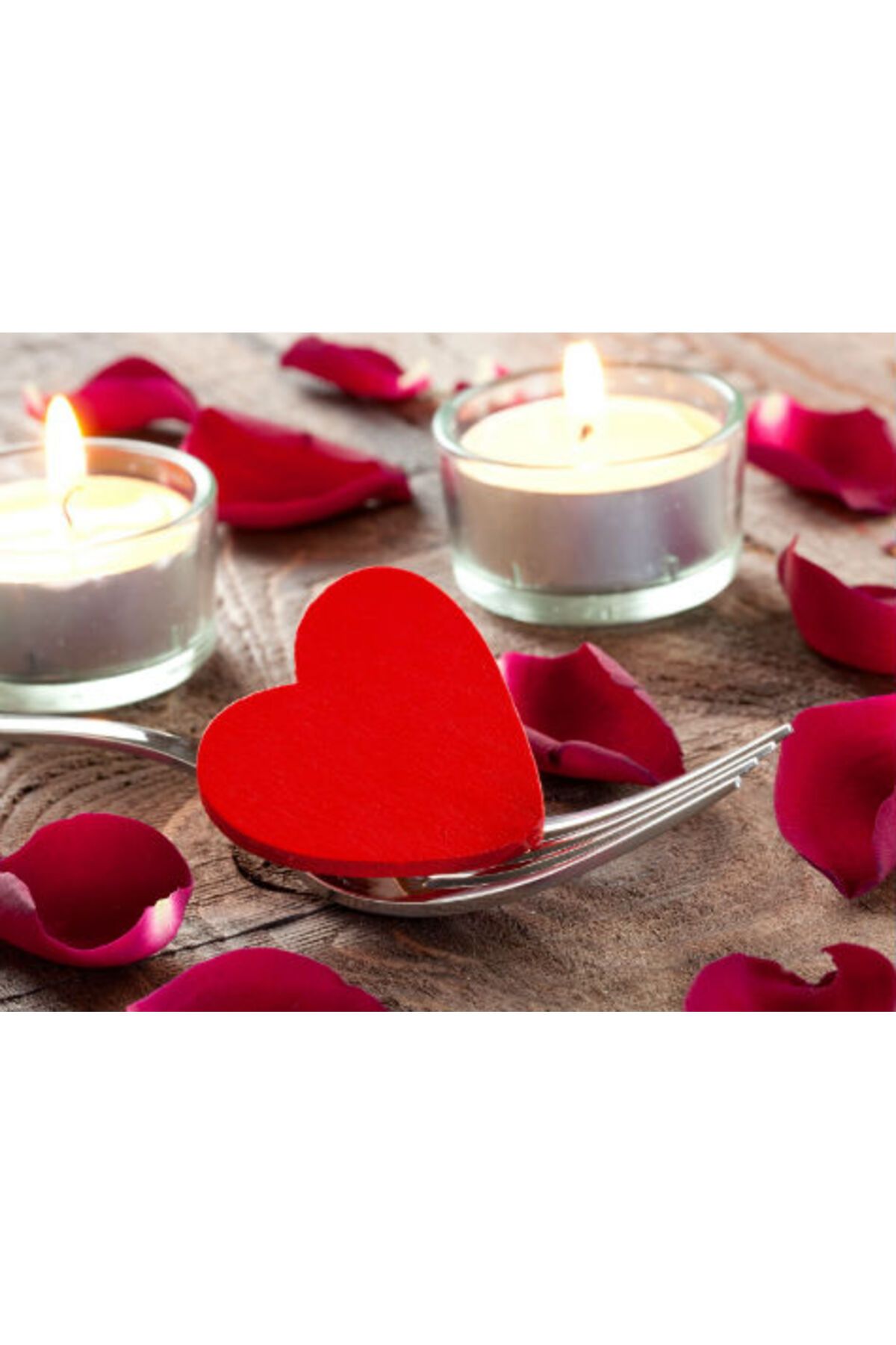 STOREMAX ELF Kalp Şeklinde Mum 50 Adet - Kırmızı AYR 1135941