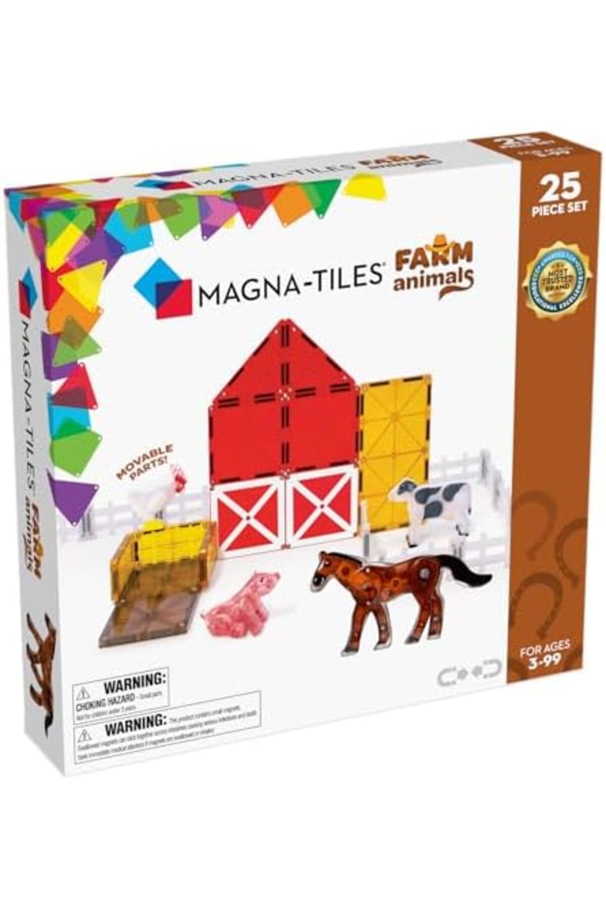 Mu Art Ahşap Mrt Tiles Oyuncak Çiftlik Hayvanları, 25 Parça, 22125, Standart Art 871301