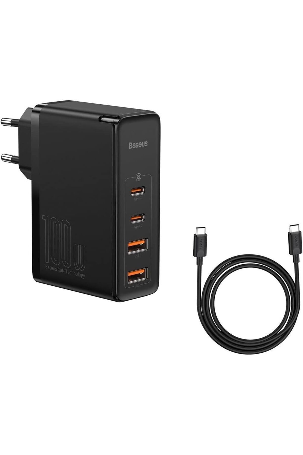 Mu Art Ahşap Mrt GaN2 Pro Hızlı Şarj Adaptörü 2C+2U 100W EU, Siyah Art 871301