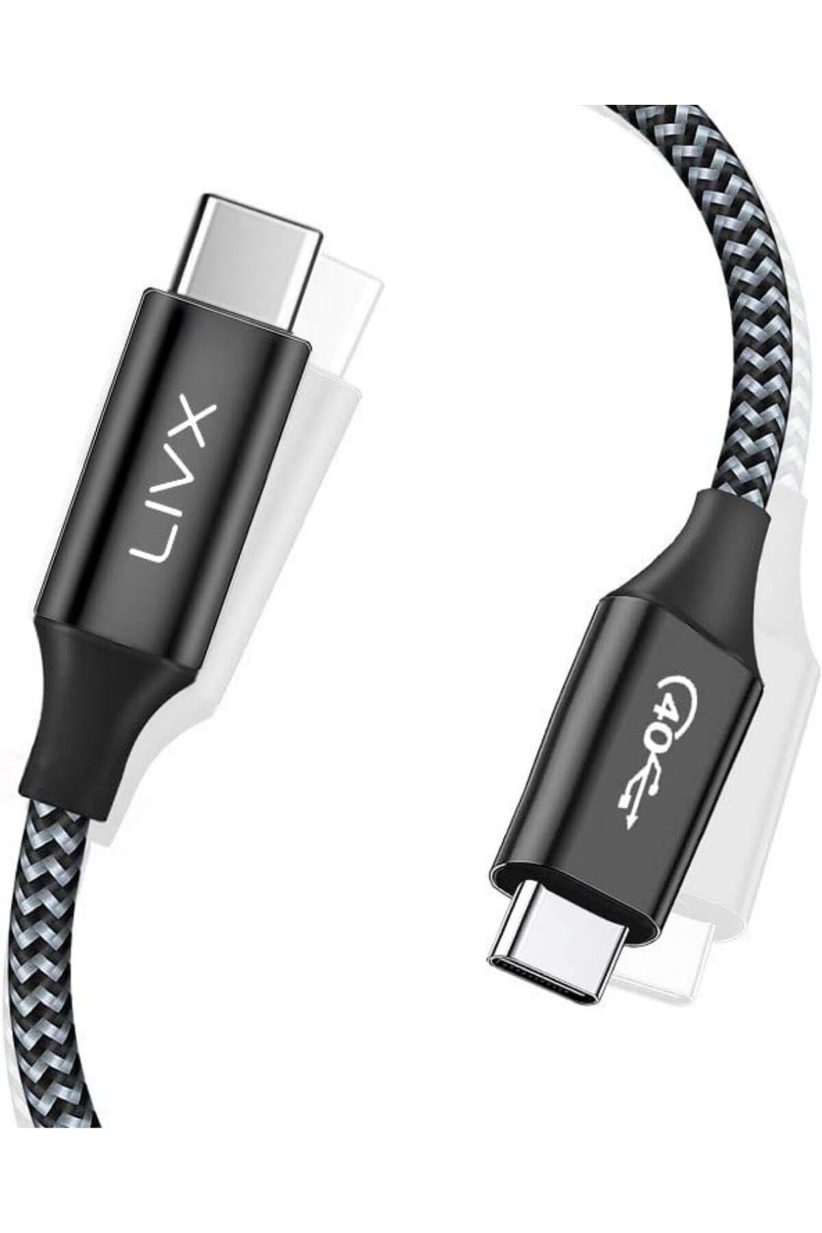 STOREMAX Ezg Action Thunderbolt 4 Type C Kablo 100 W PD Şarj 40 Gbps Veri ve Görüntü Aktarım Kablosu Ör