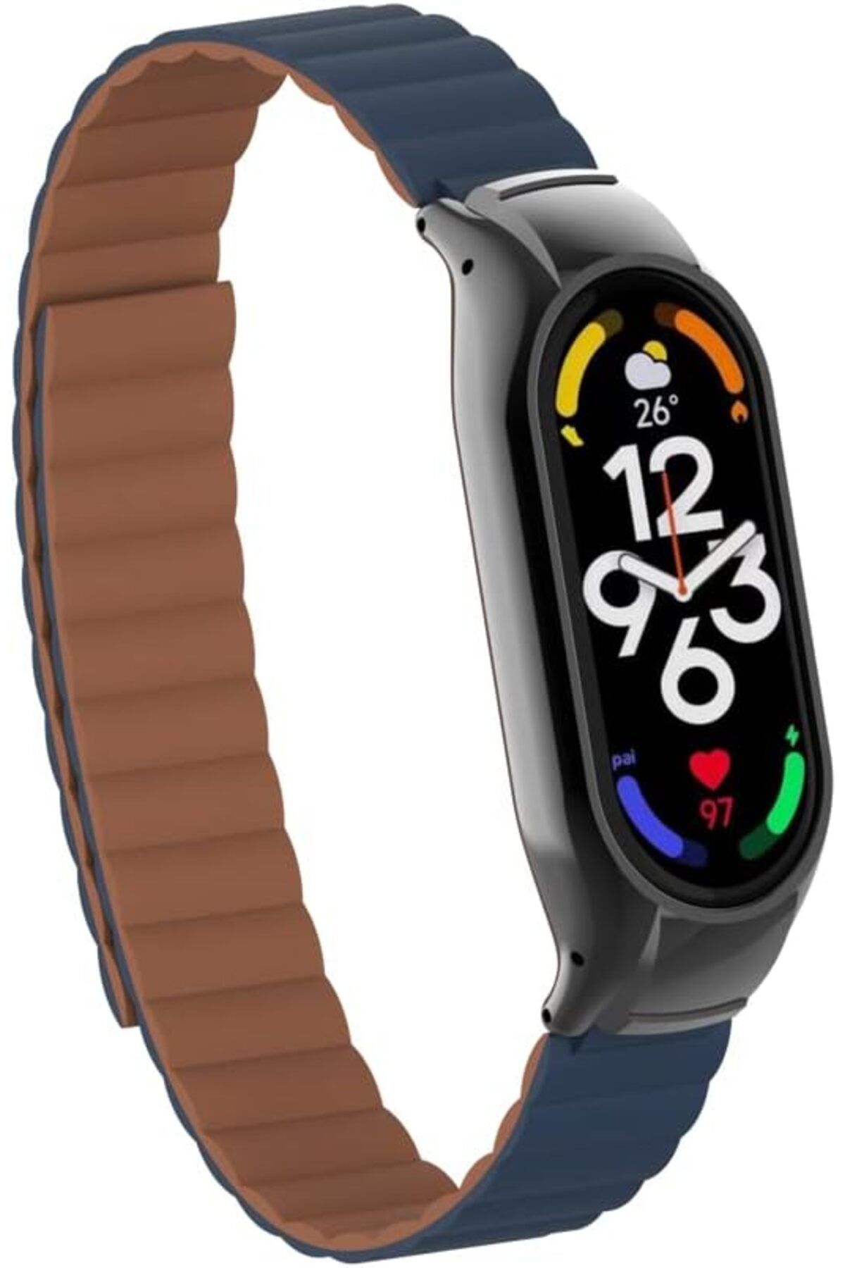 STOREMAX ELZ Xiaomi İle Uyumlu Mi Band 7 KRD-69 Kordon Saks Mavi-Kahverengi FRNTR 1127478