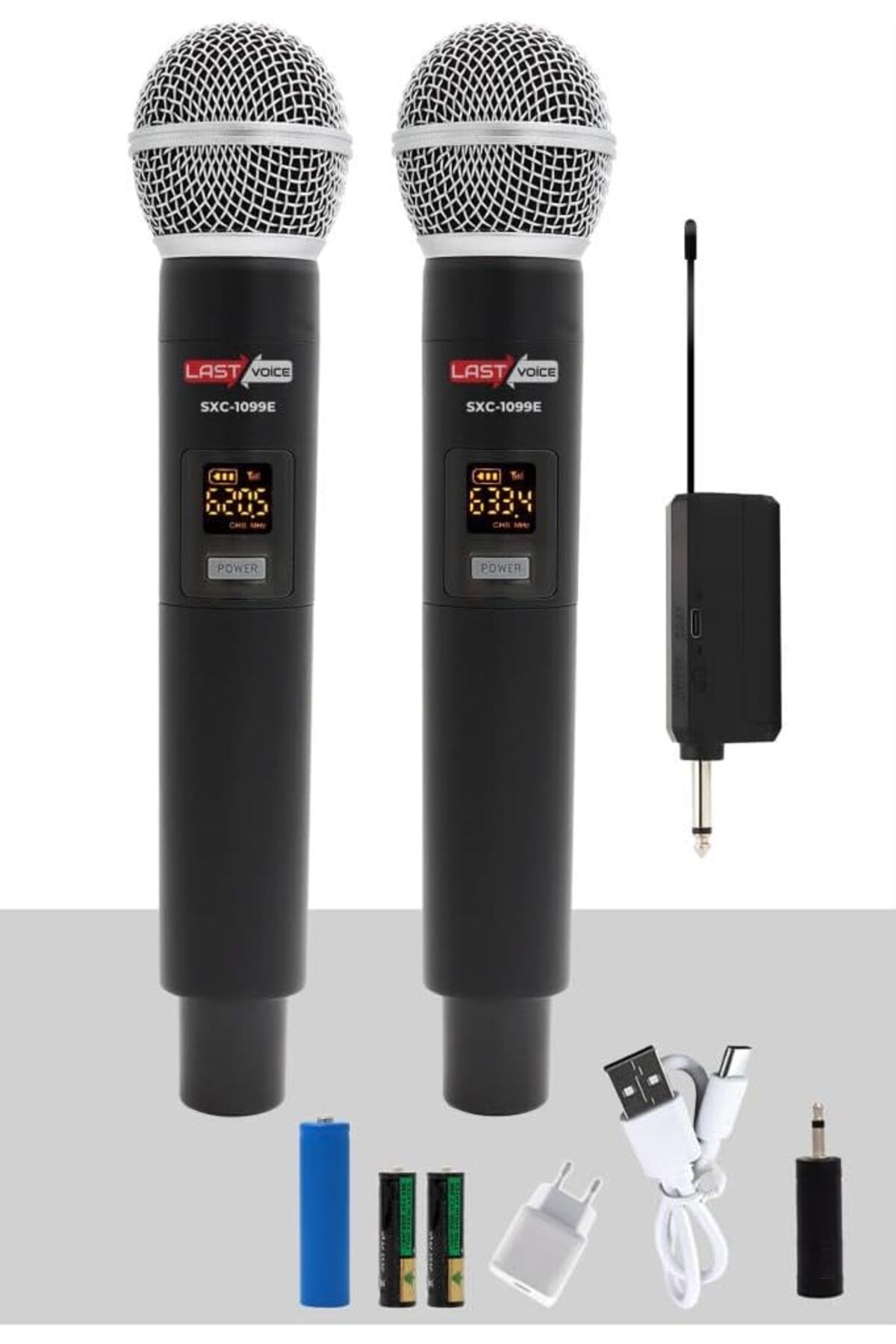 LUXE SXC-1099E Şarjlı ÇİFTLİ EL Telsiz Kablosuz Mikrofon UHF