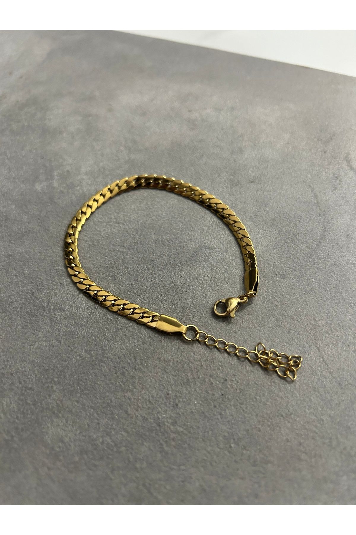 PİXEL ACCESSORY İNCE GOLD ÇELİK ERKEK BİLEKLİK 316L