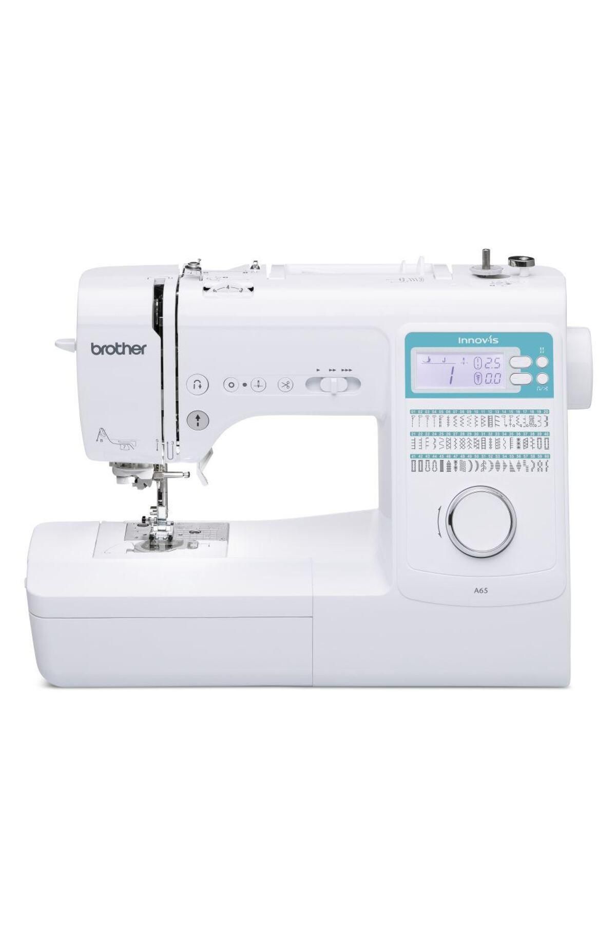 Brother-Brother Innov-is A65 Sewing Machine, 60 Stitch Patterns, 6 Buttonhole Patterns, LCD Screen, (White) 1