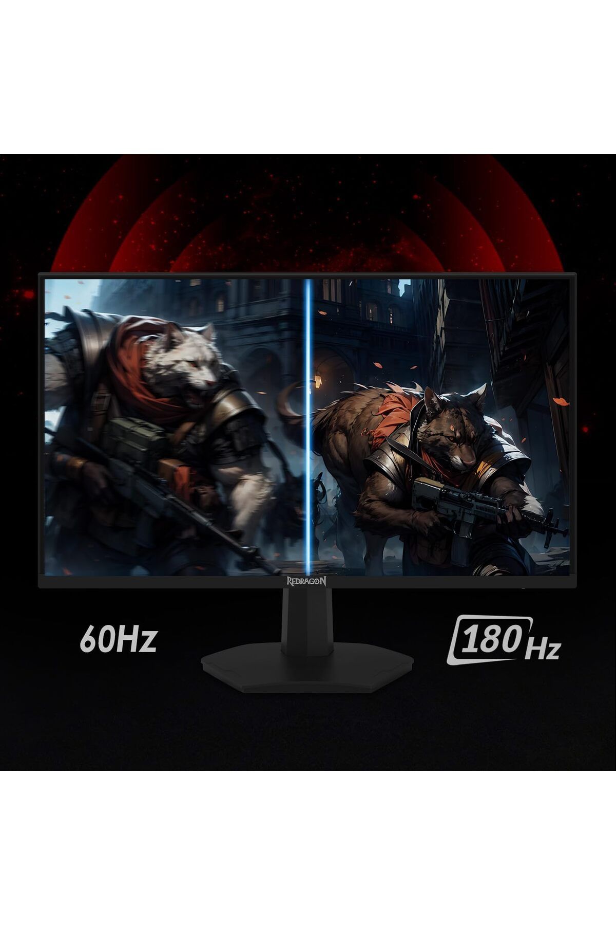 REDRAGON-Opal GM27X5QIPS 27" QHD 180Hz 1ms IPS Gaming Monitor with FreeSync – Black & Red 6