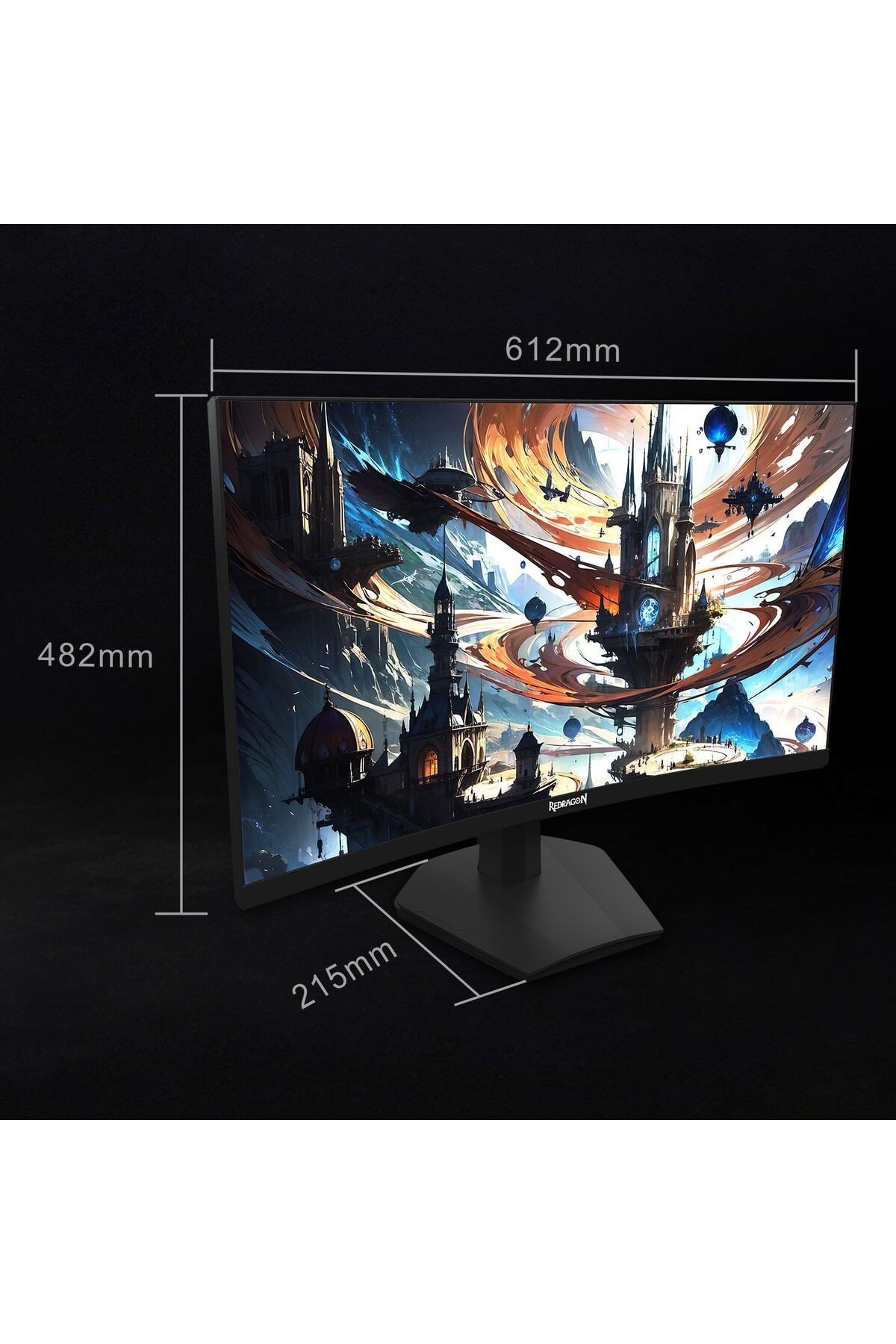 REDRAGON-Amber GM27H10C 27" QHD 180Hz 1ms Curved IPS Gaming Monitor with FreeSync – Black & Red 6